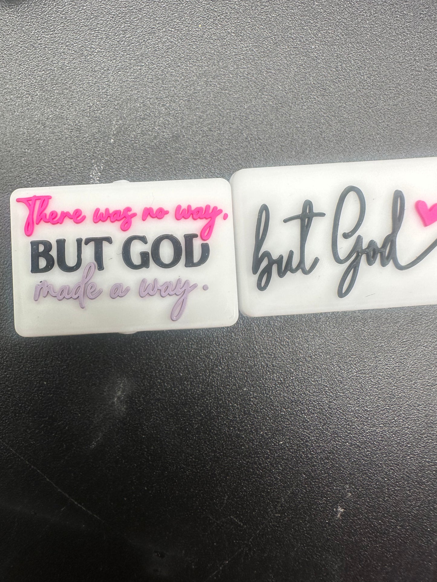 God 2 sided focal bead. There was no way, but God made a way. But God