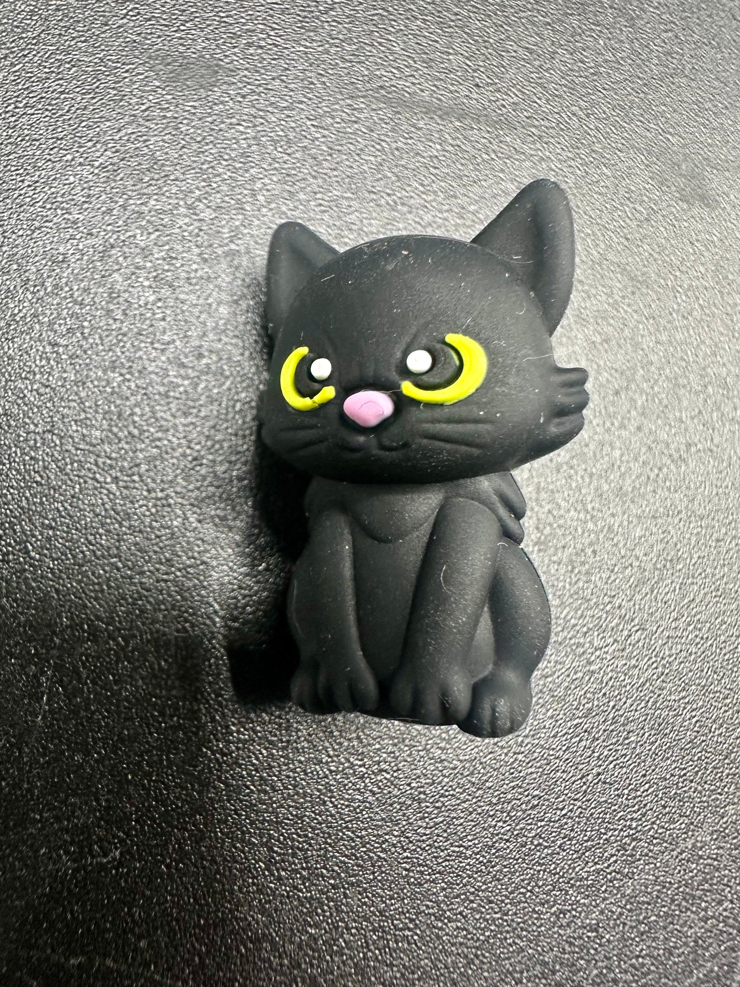 black cat focal bead, 3D