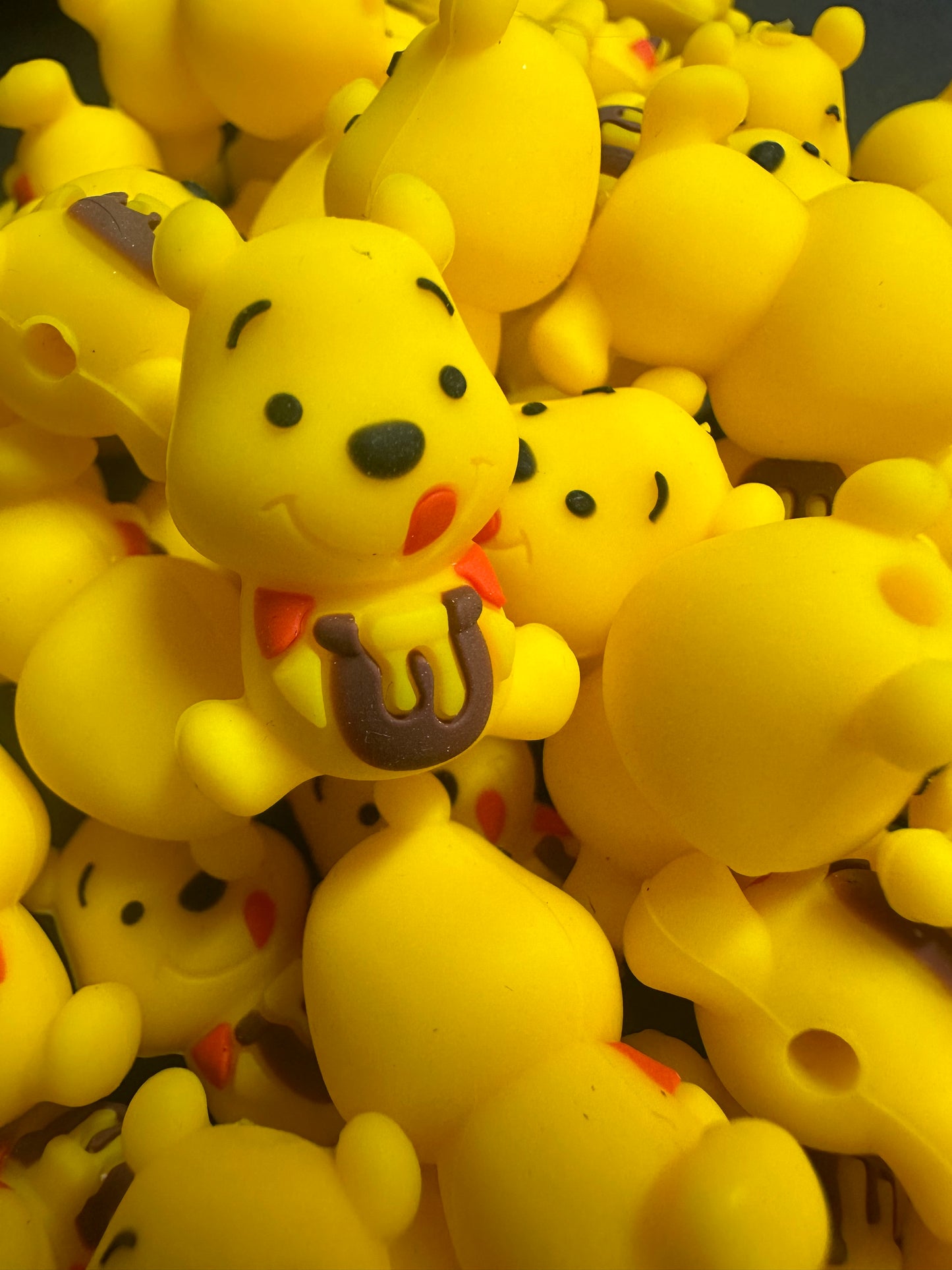yellow bear focal bead 3d