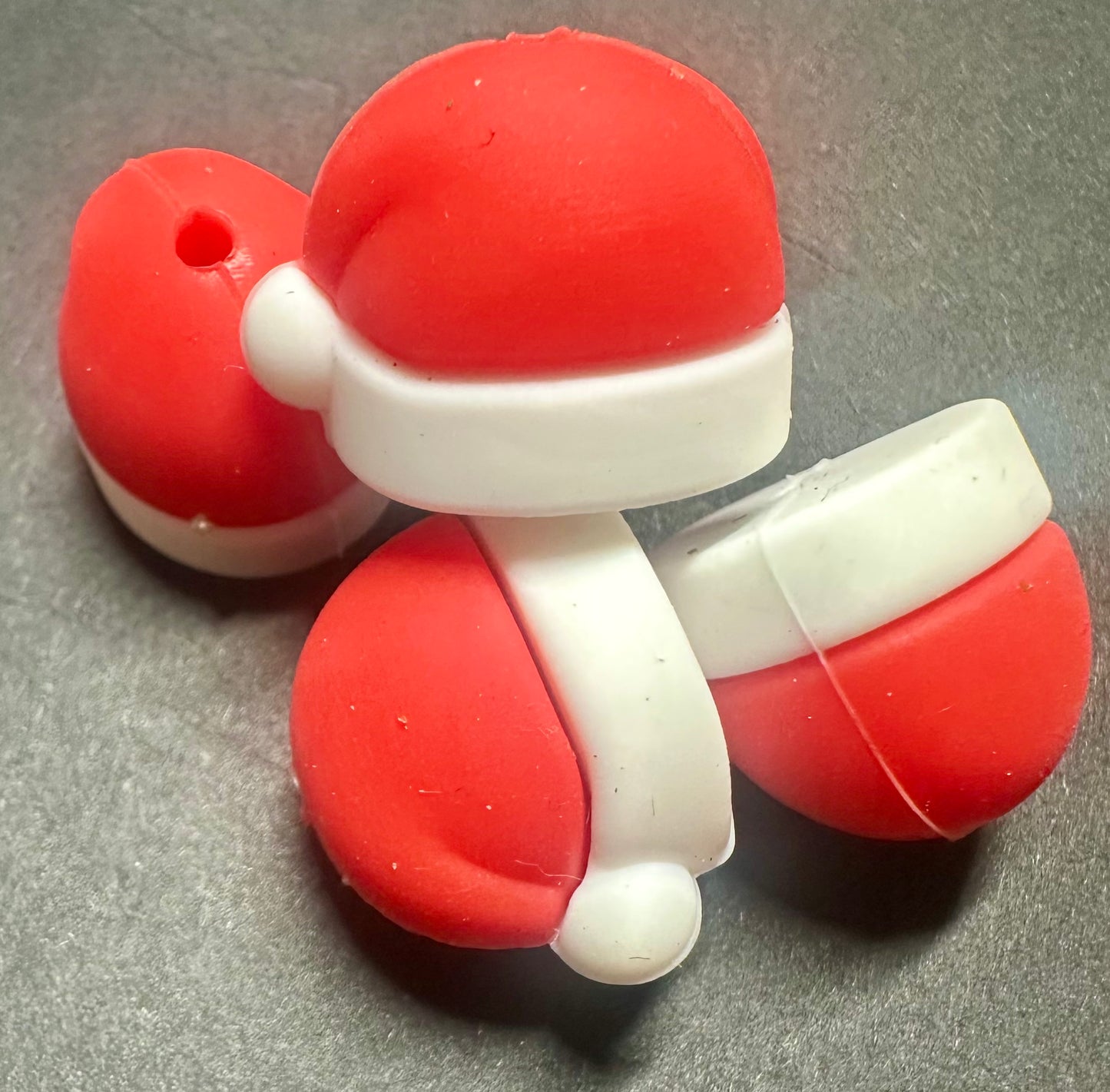 santa hat focal bead