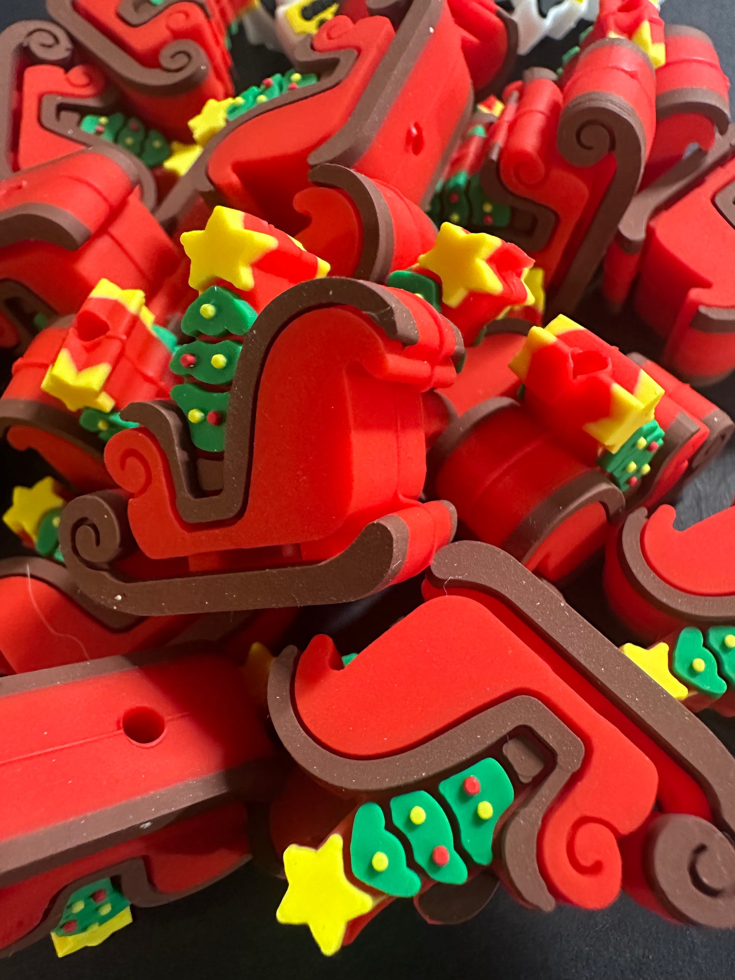 Christmas Sleigh focal bead 3d