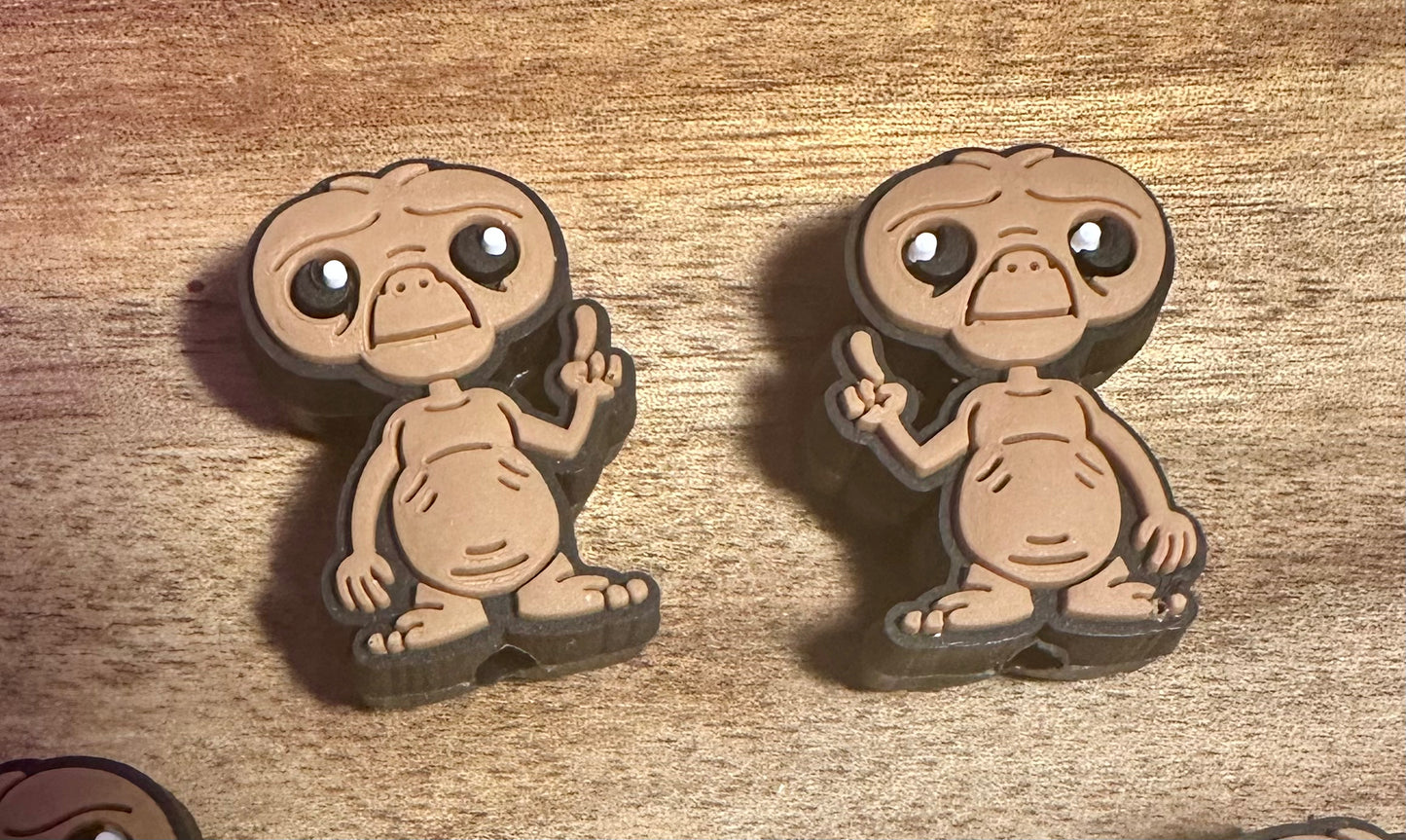 Alien silicone focal bead