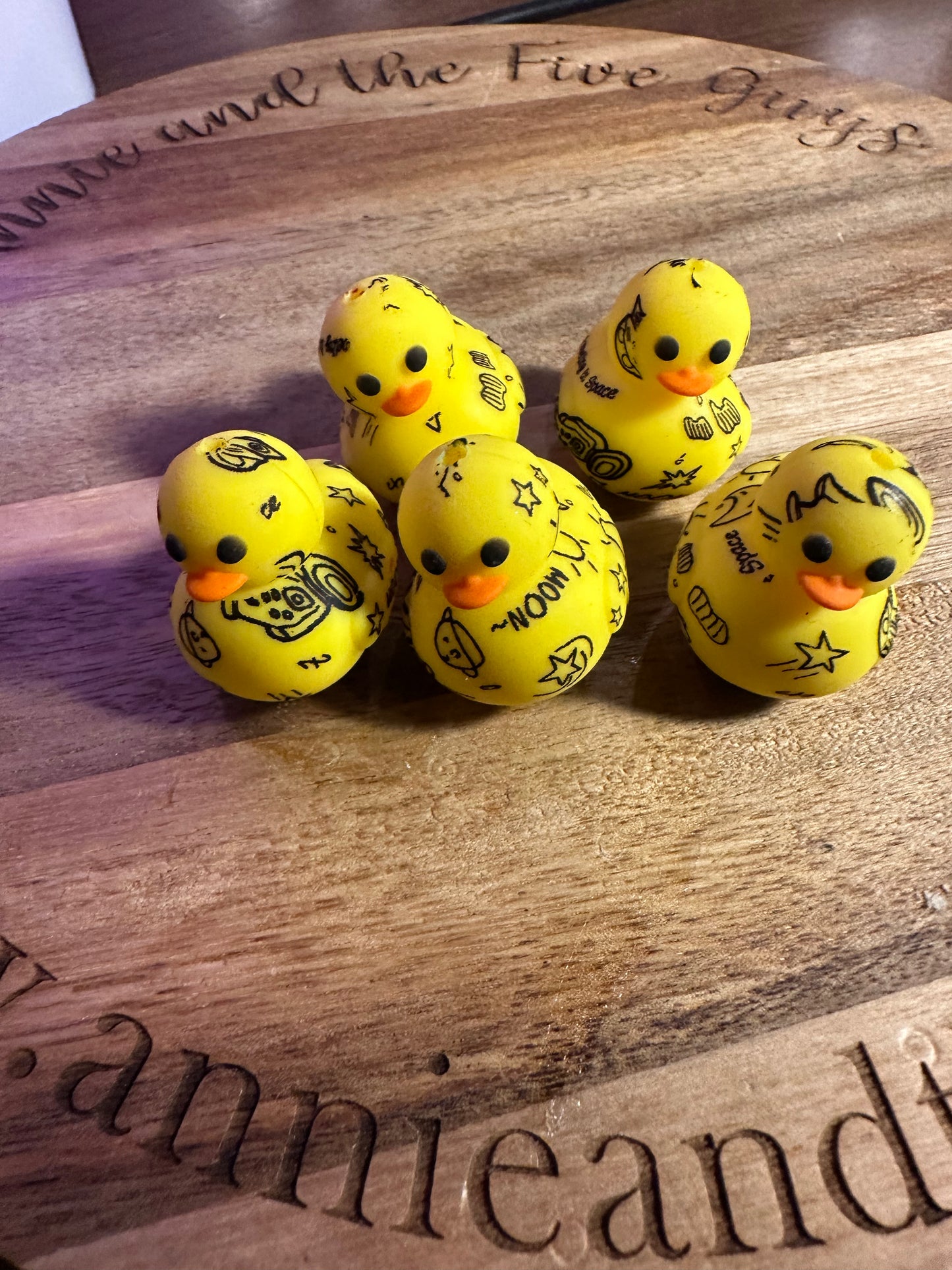 Duck silicone focal bead 3d - space