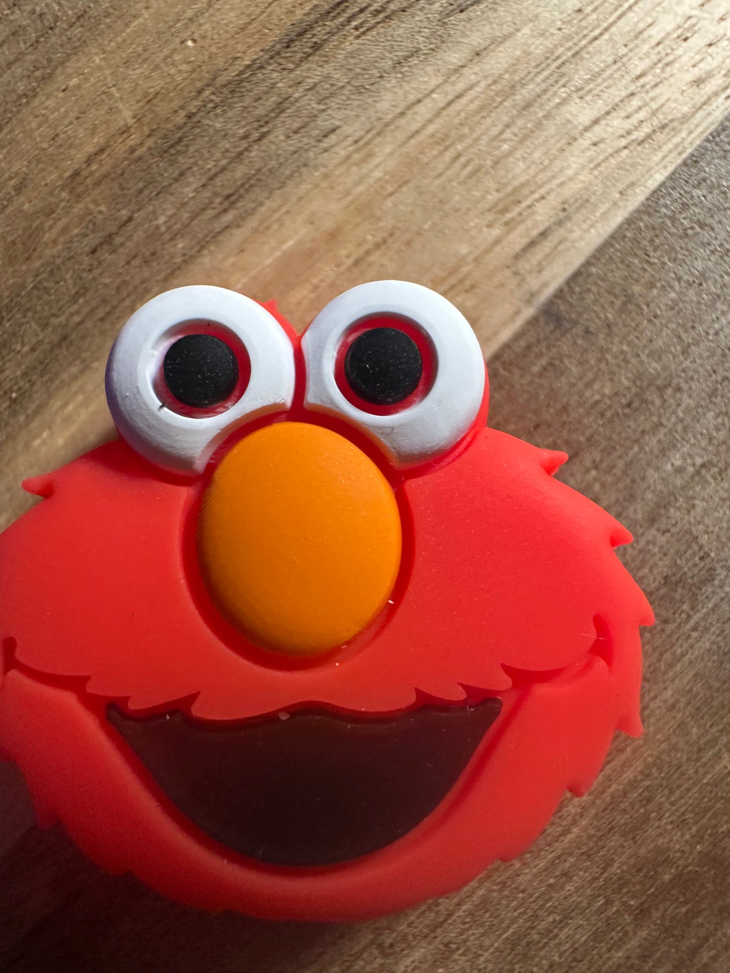 Red monster silicone focal bead