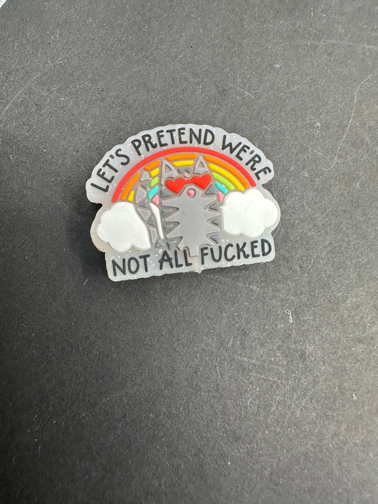 Sarcastic cat, raccoon funny sarcastic silicone focal beads