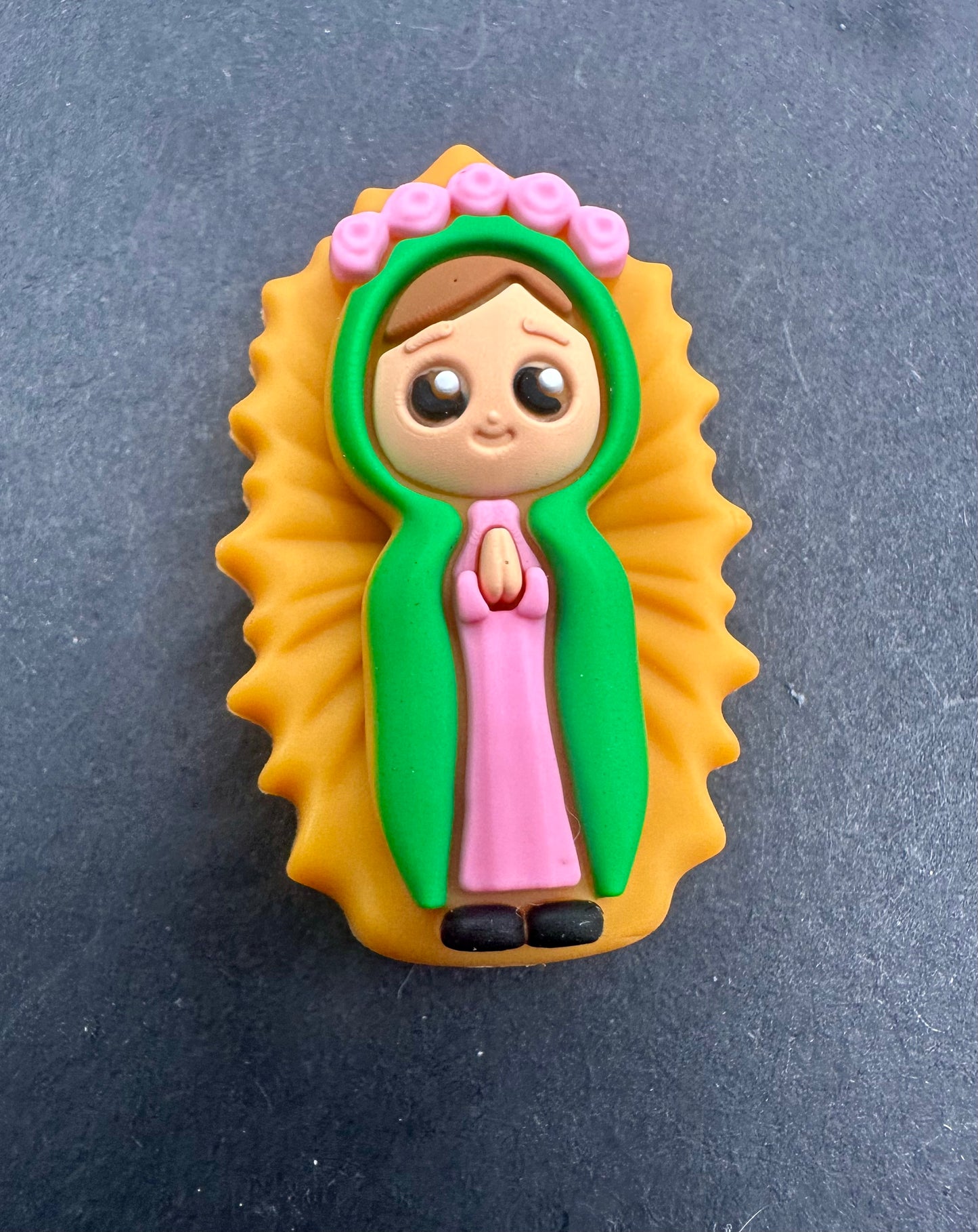 Virgen de guadelupe, virgen Mary silicone focal bead 3d