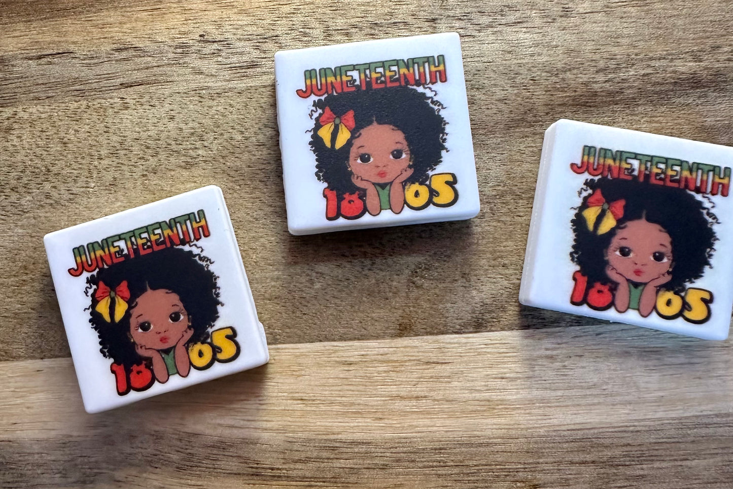 African American girl, women, Juneteenth 1865 silicone focal bead - Juneteenth