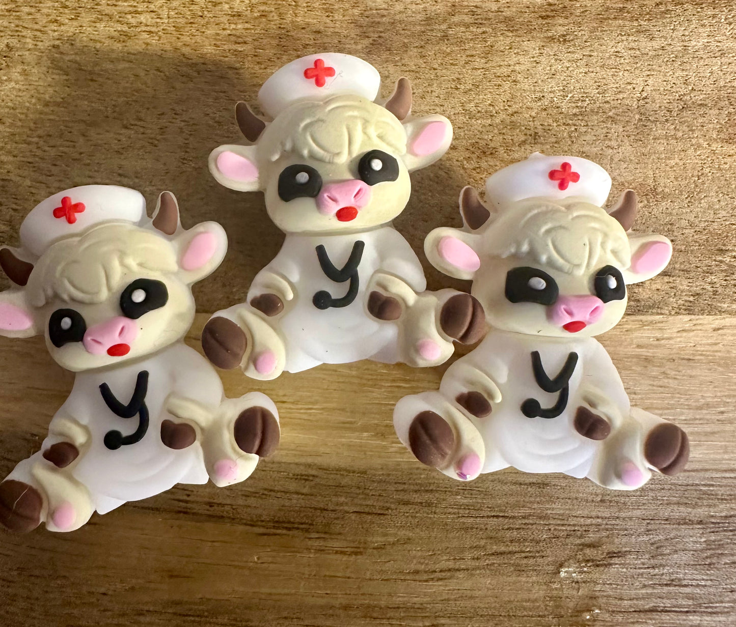 Nurse cow silicone focal bead 3d