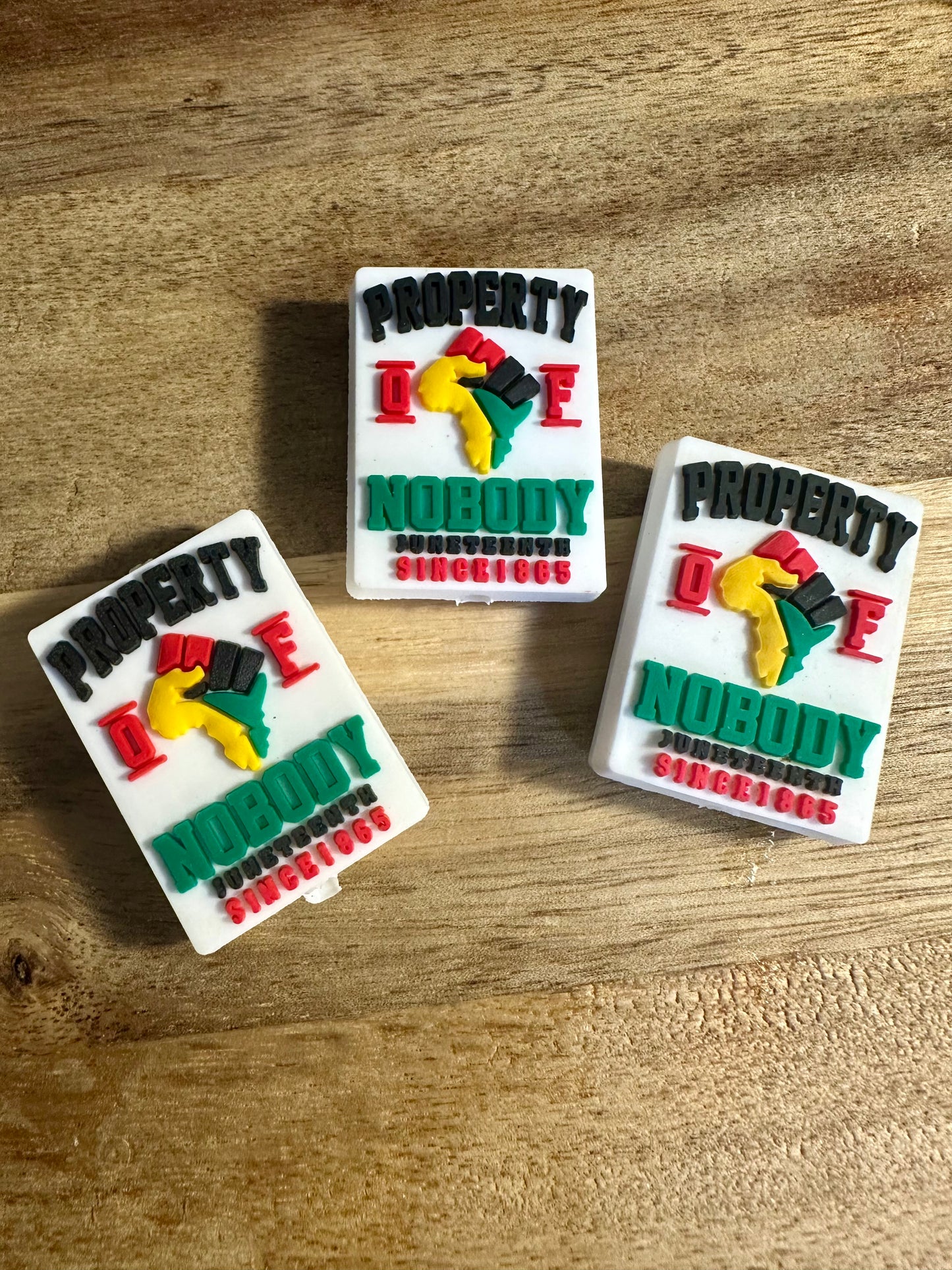 Property of nobody Juneteenth since 1855 silicone focal bead