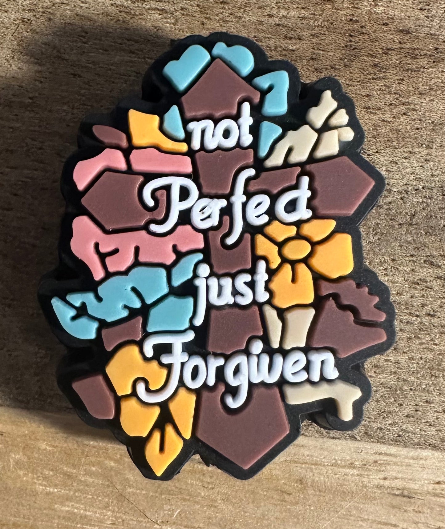 Christian silicone focal bead