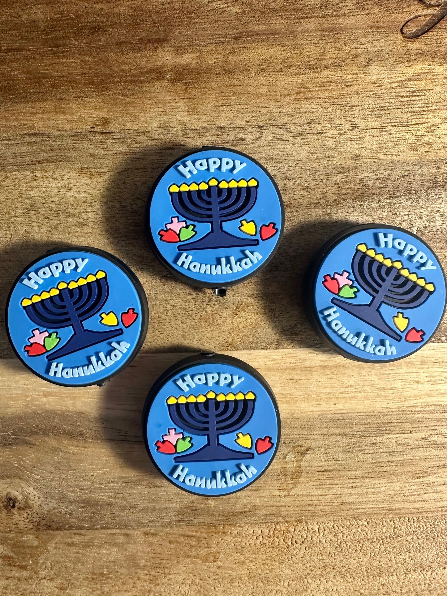 Happy Hannukkah silicone focal bead