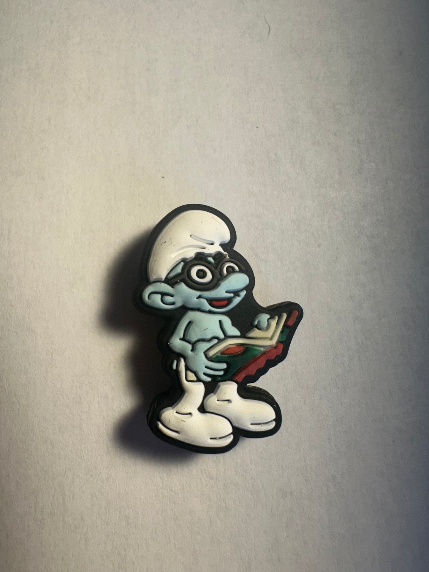 Blue people smurfy focal bead