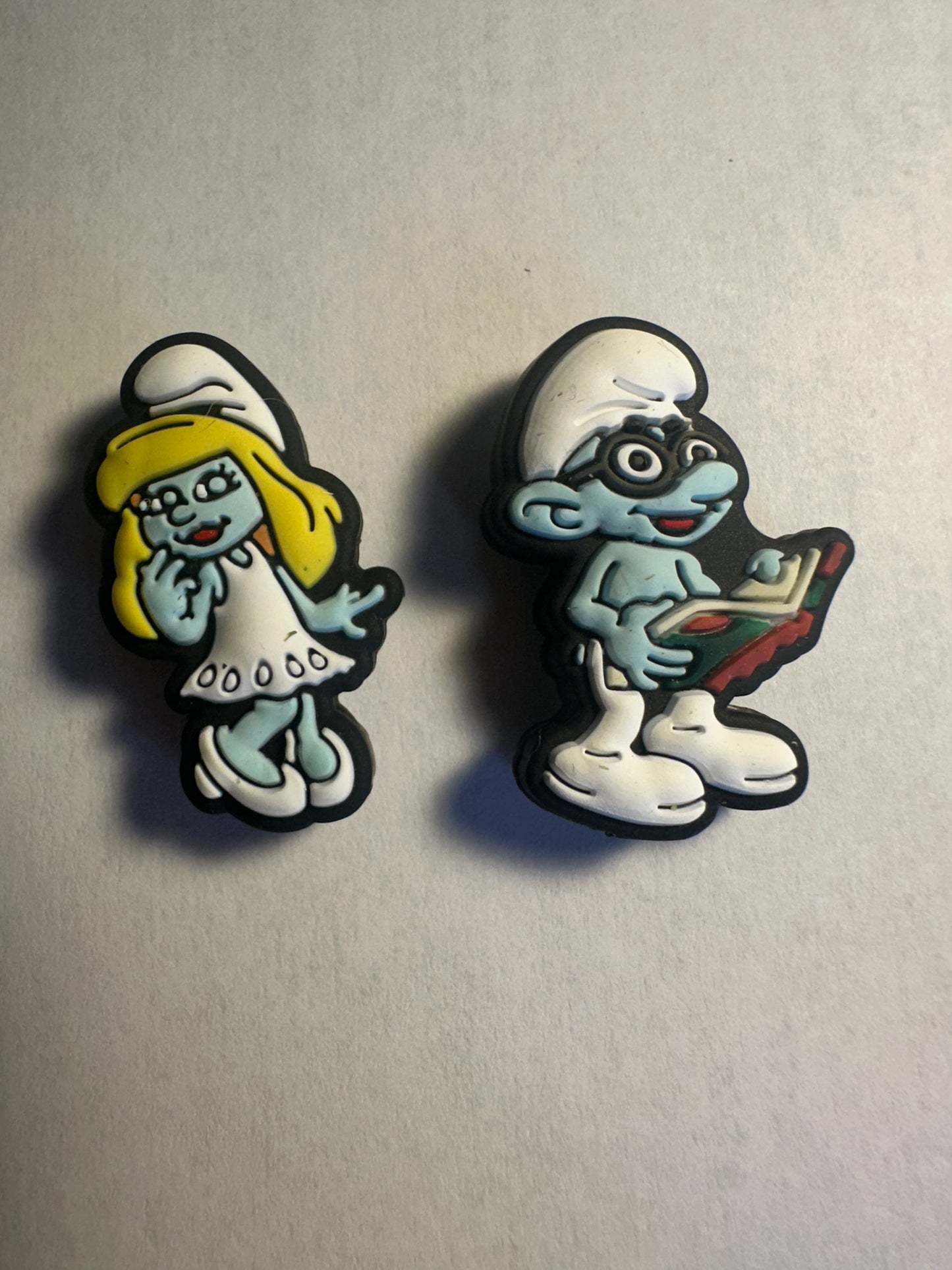 Blue people focal bead