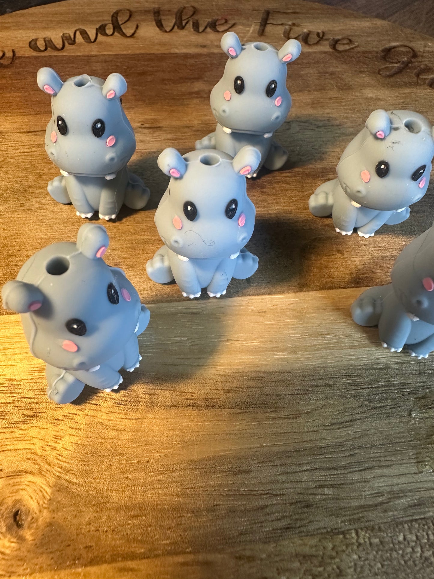 3D hippo silicone focal bead