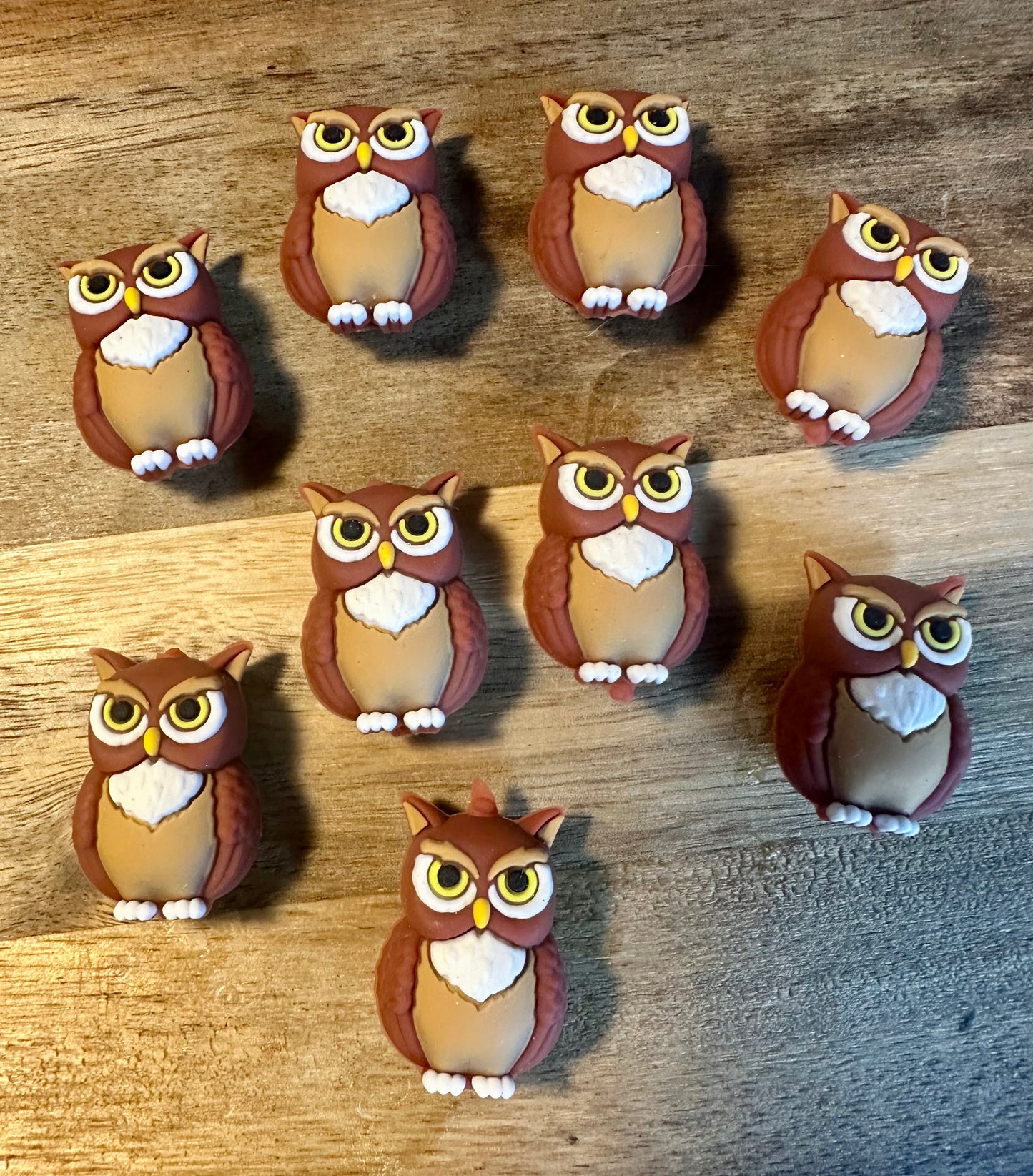 3d owl silicone focal bead