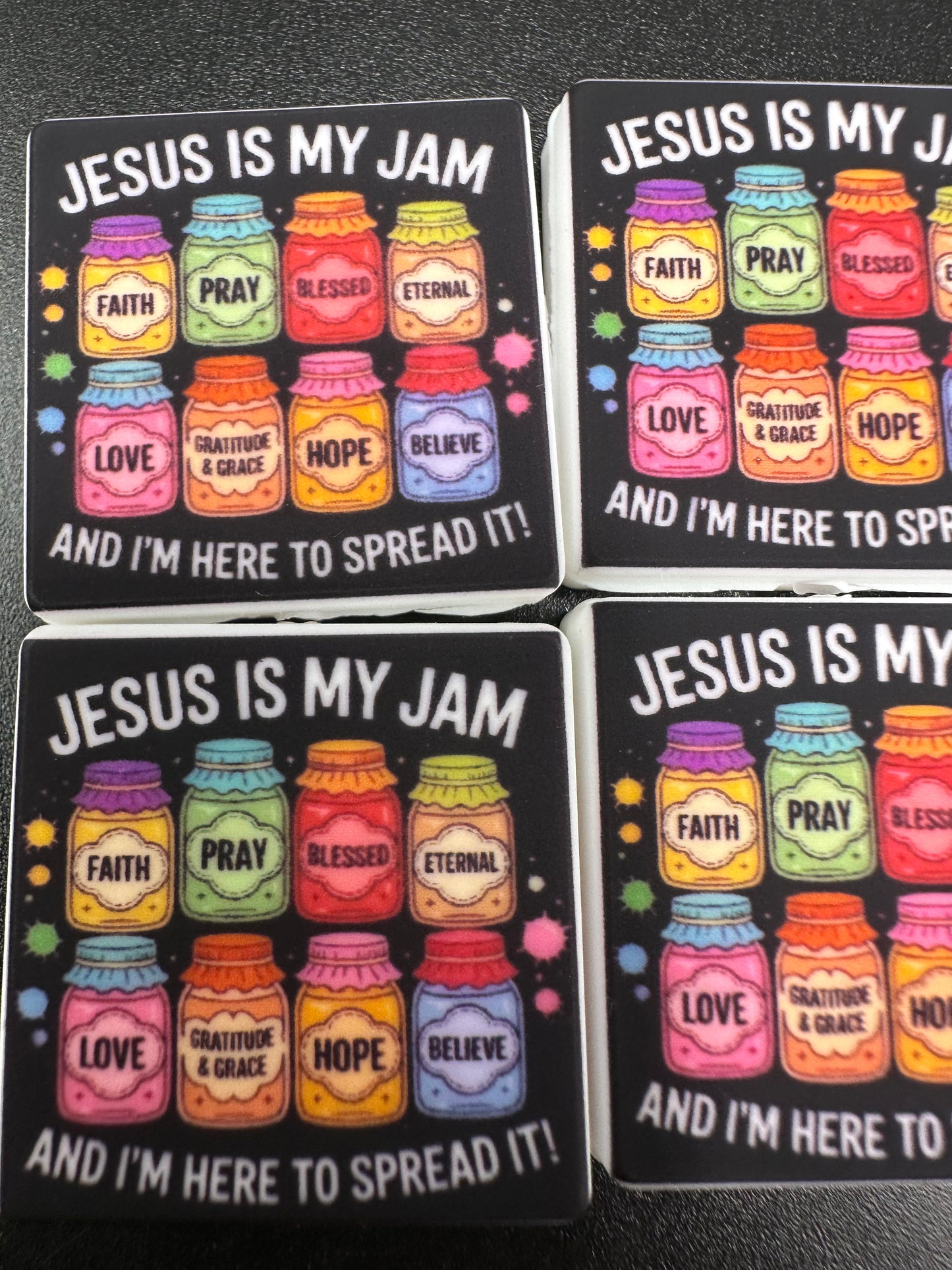 Christian focal bead, Jesus is my Jam