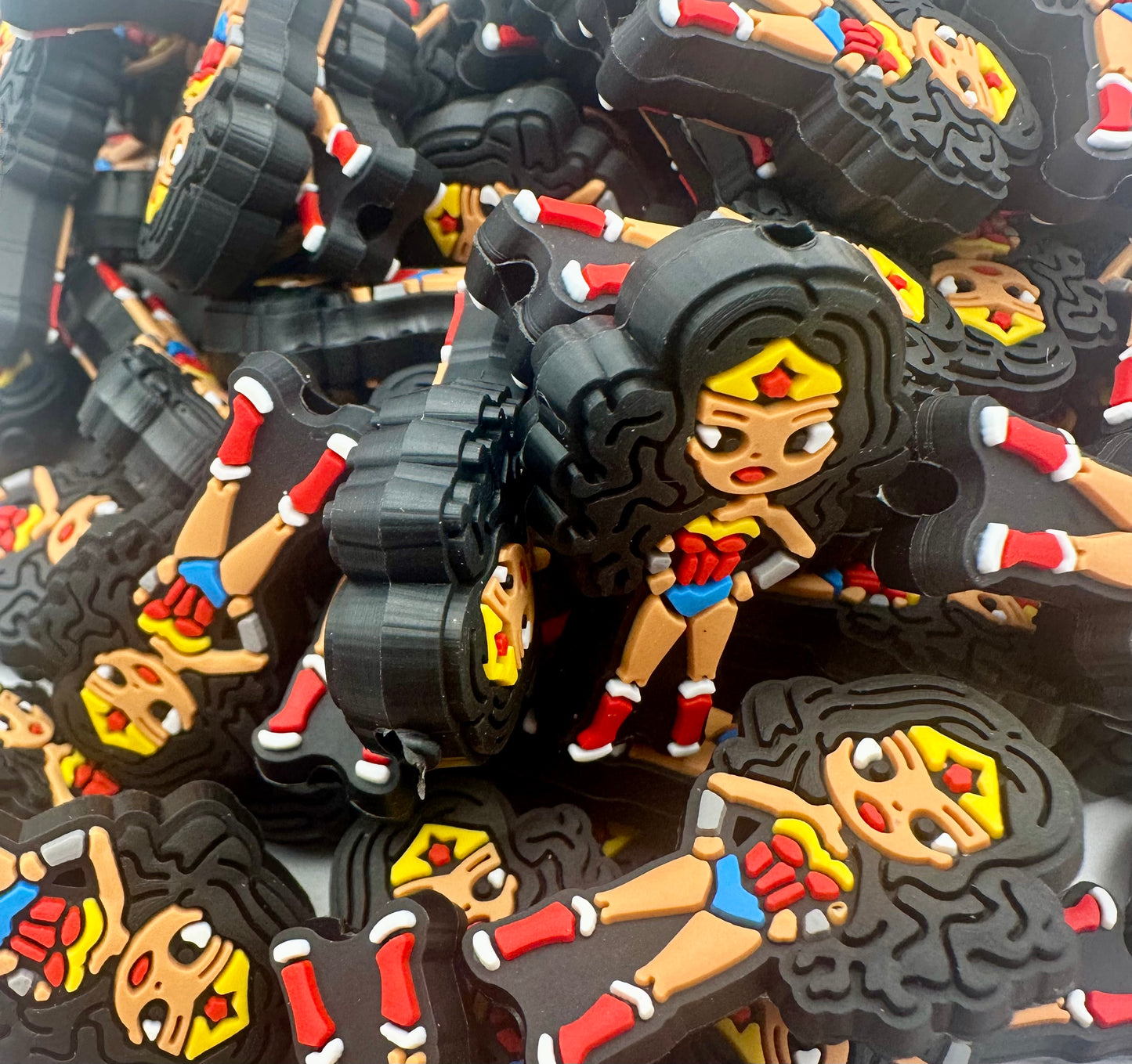 Brown Wonderful Woman focal bead, Mainely beads exclusive