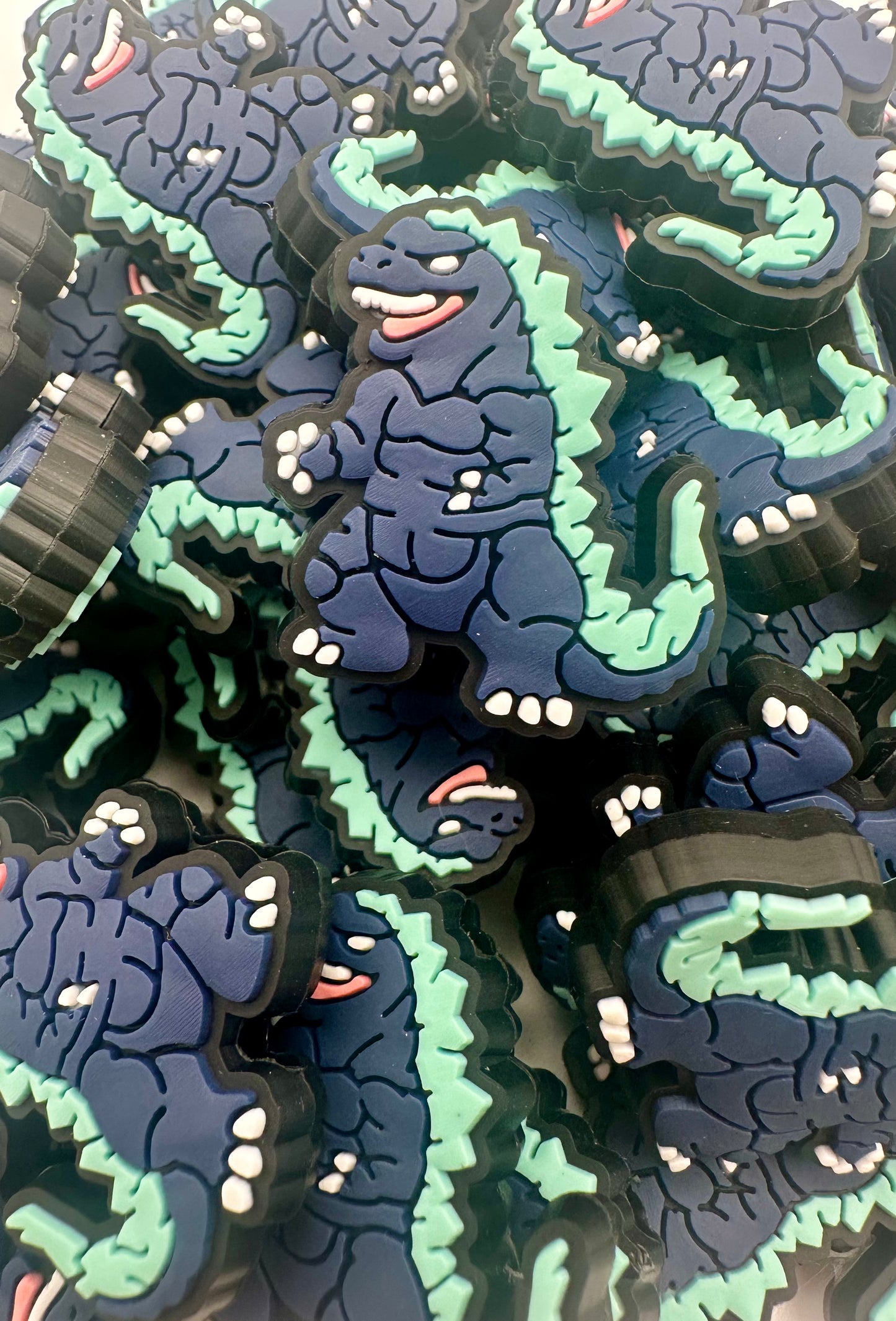 Godzilla silicone focal bead