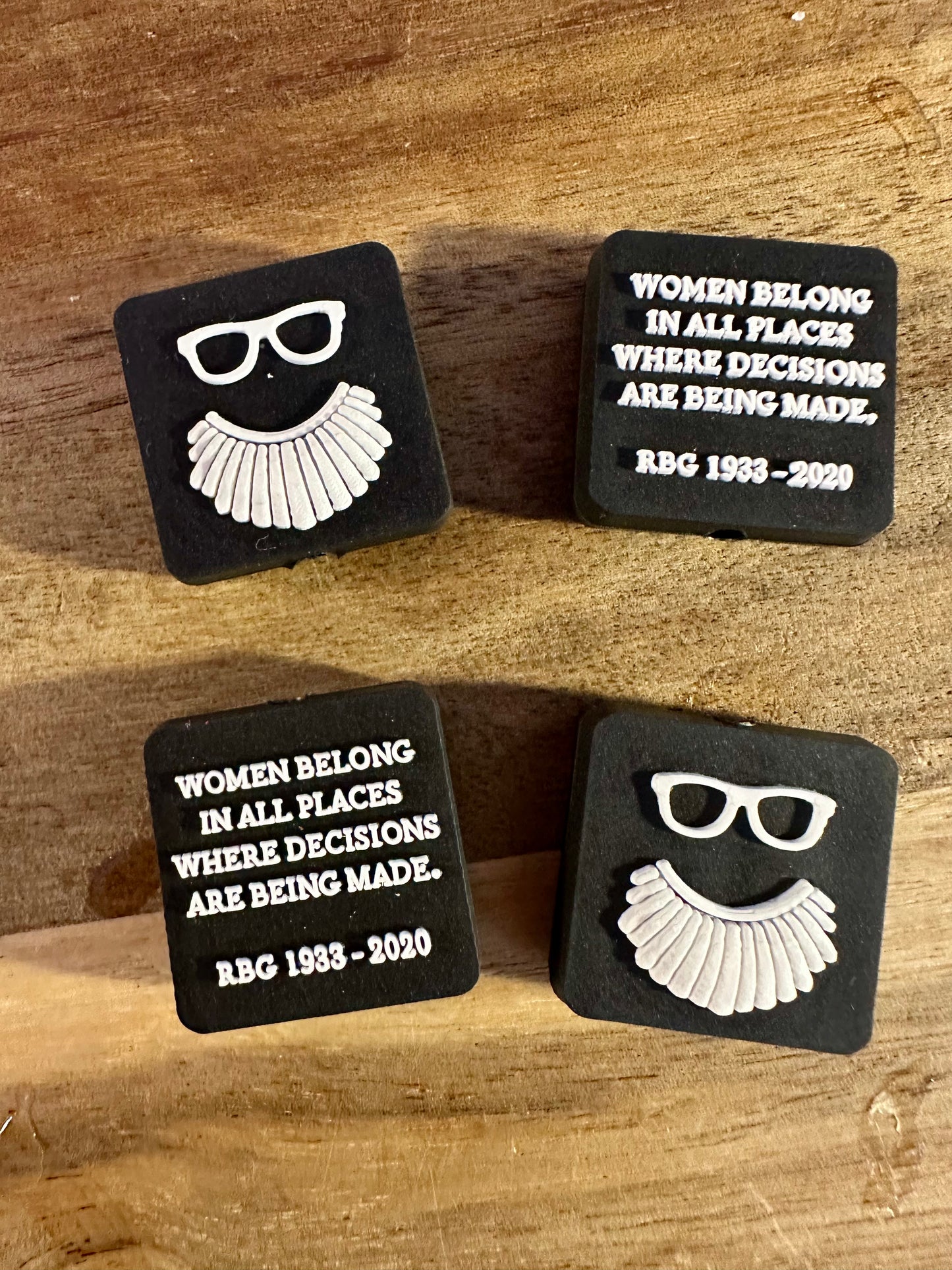 Ruth focal bead, Women Belong in all places where Decisions are being made RBG 1933-2020