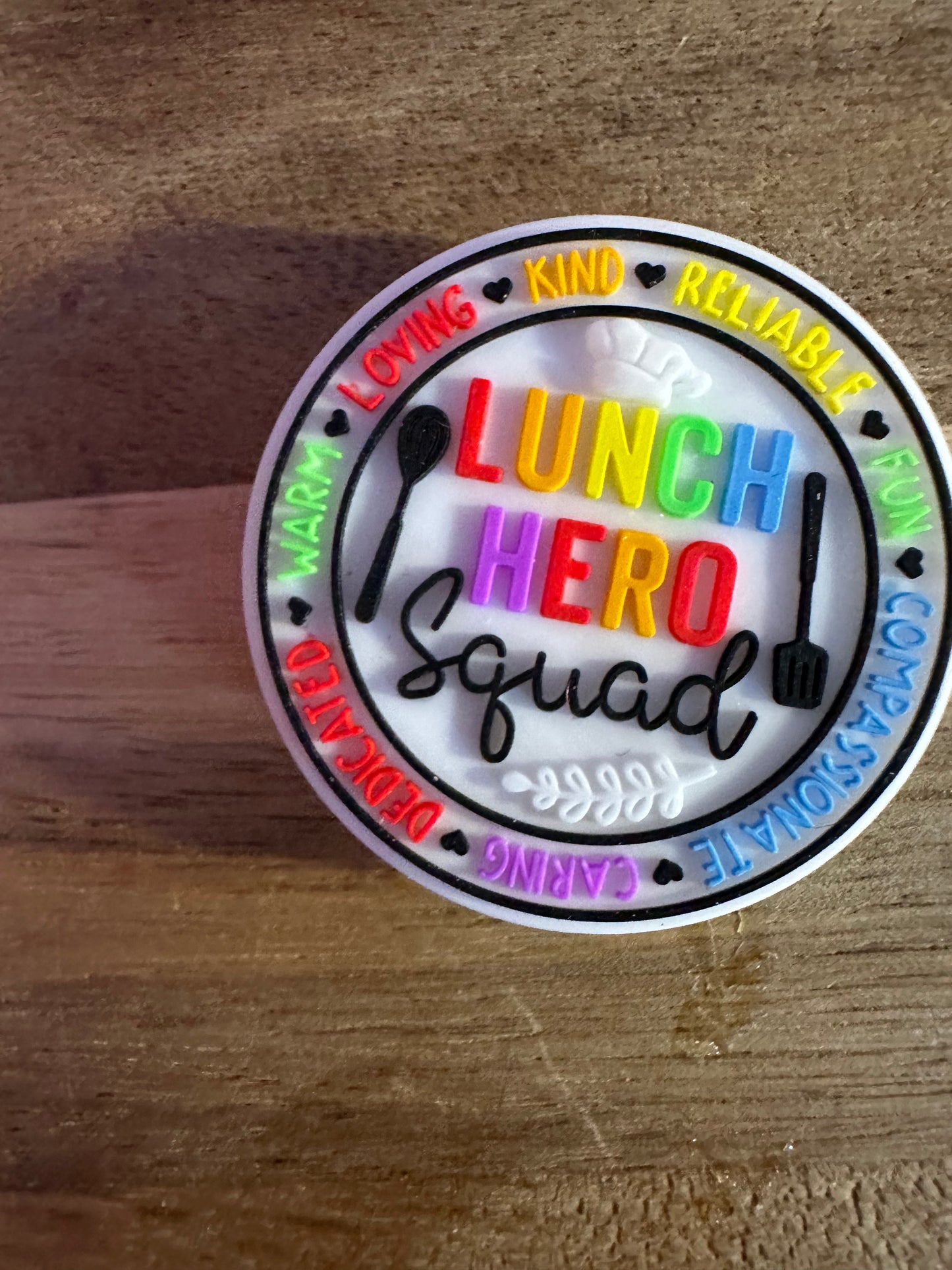 School bus and lunch hero squad focal beads