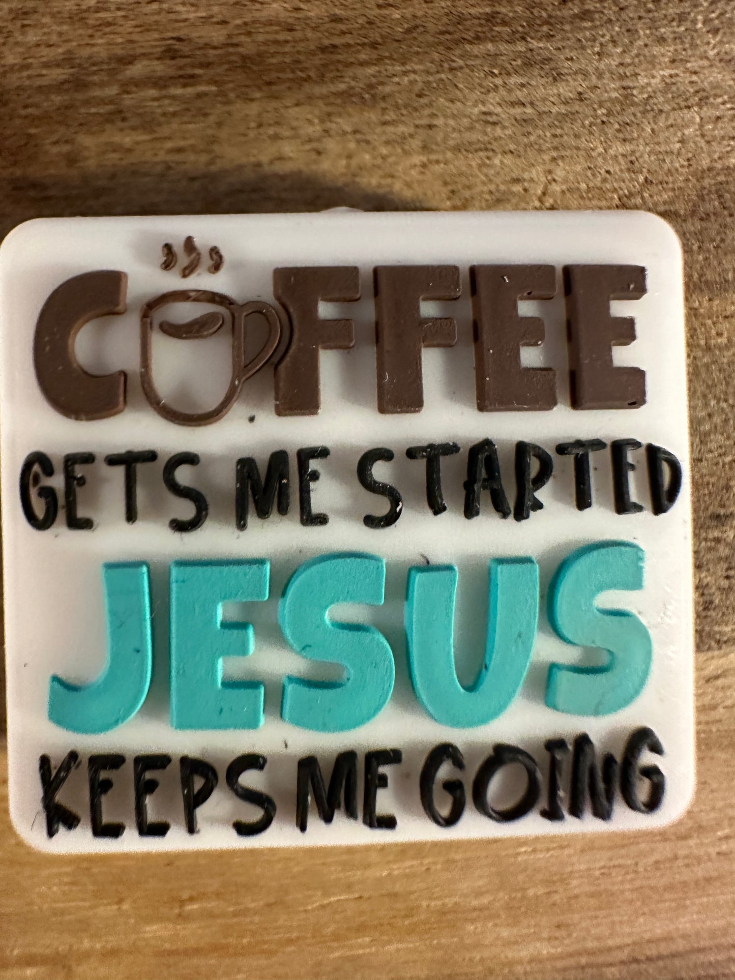 Coffee and Jesus focal bead