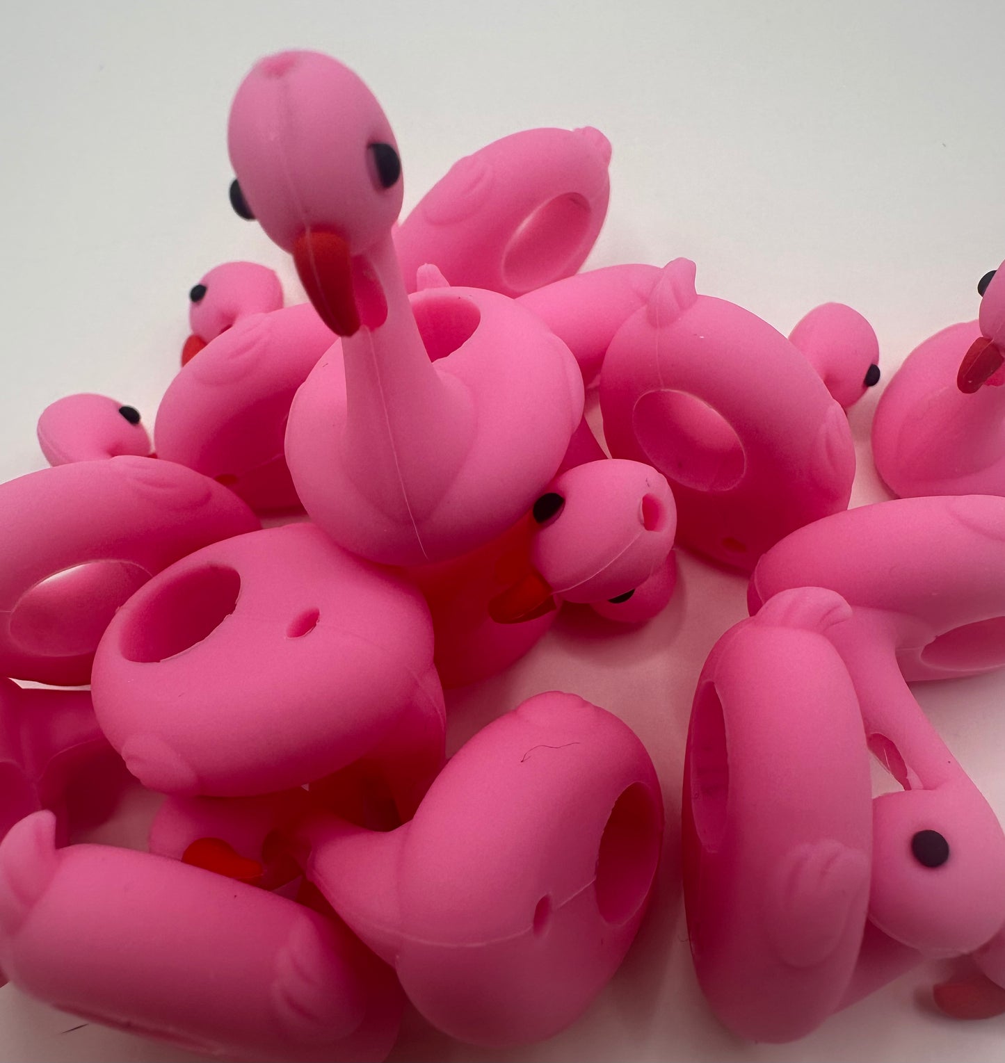 3d flamingo inner tube focal bead