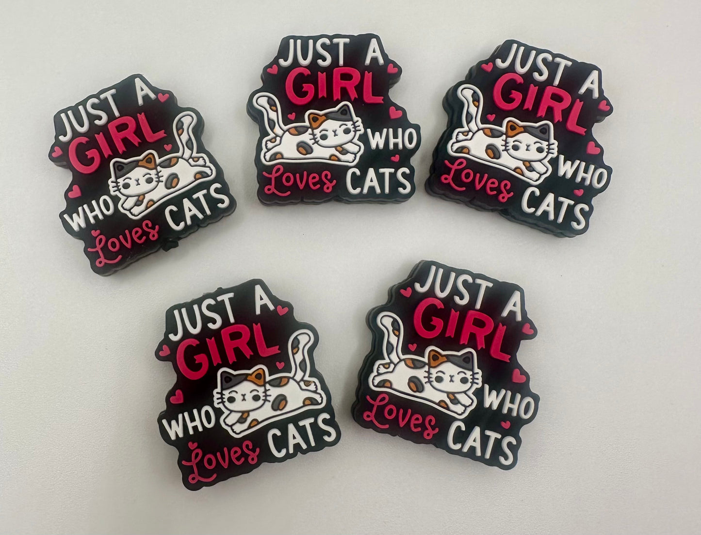 Just a girl who loves cats focal bead