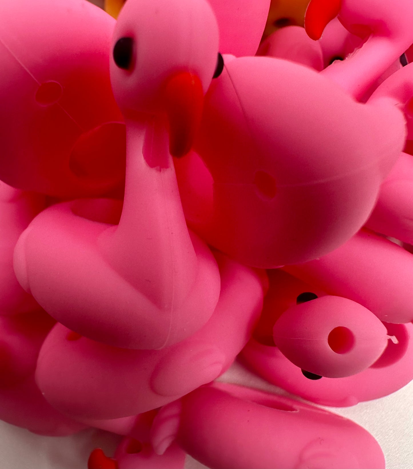 3d Flamingo float silicone focal bead