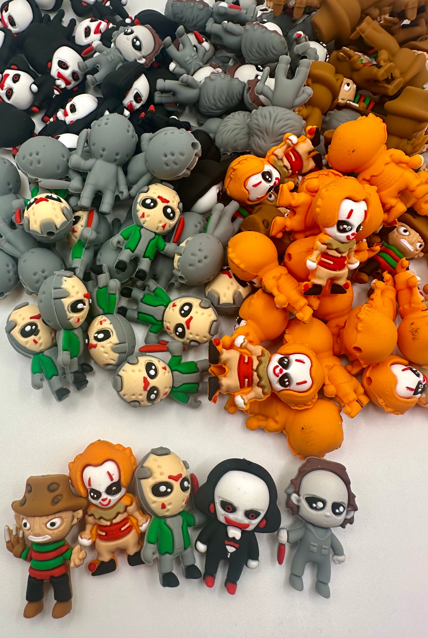 Horror dudes silicone focal beads