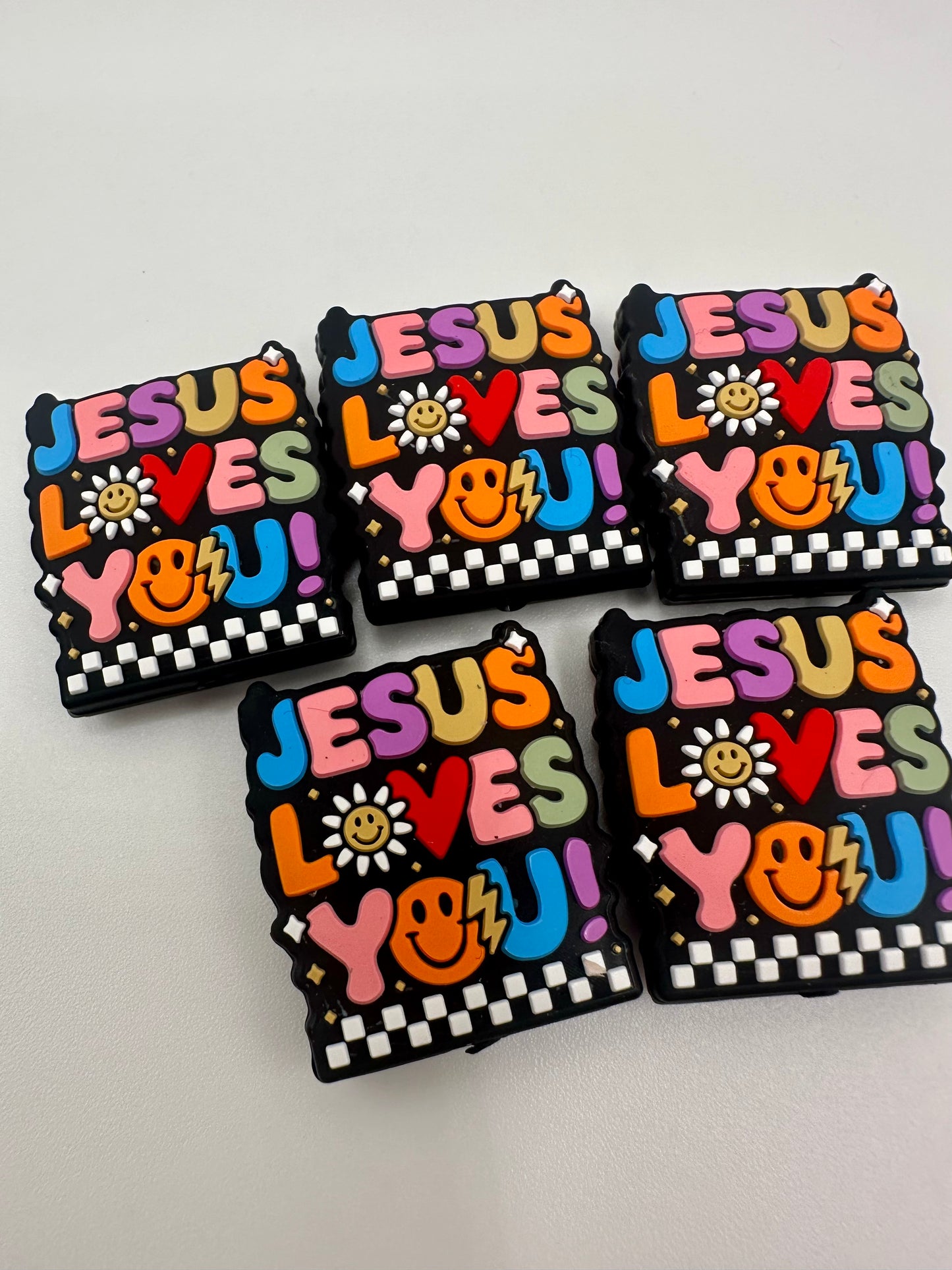 Jesus loves you focal bead