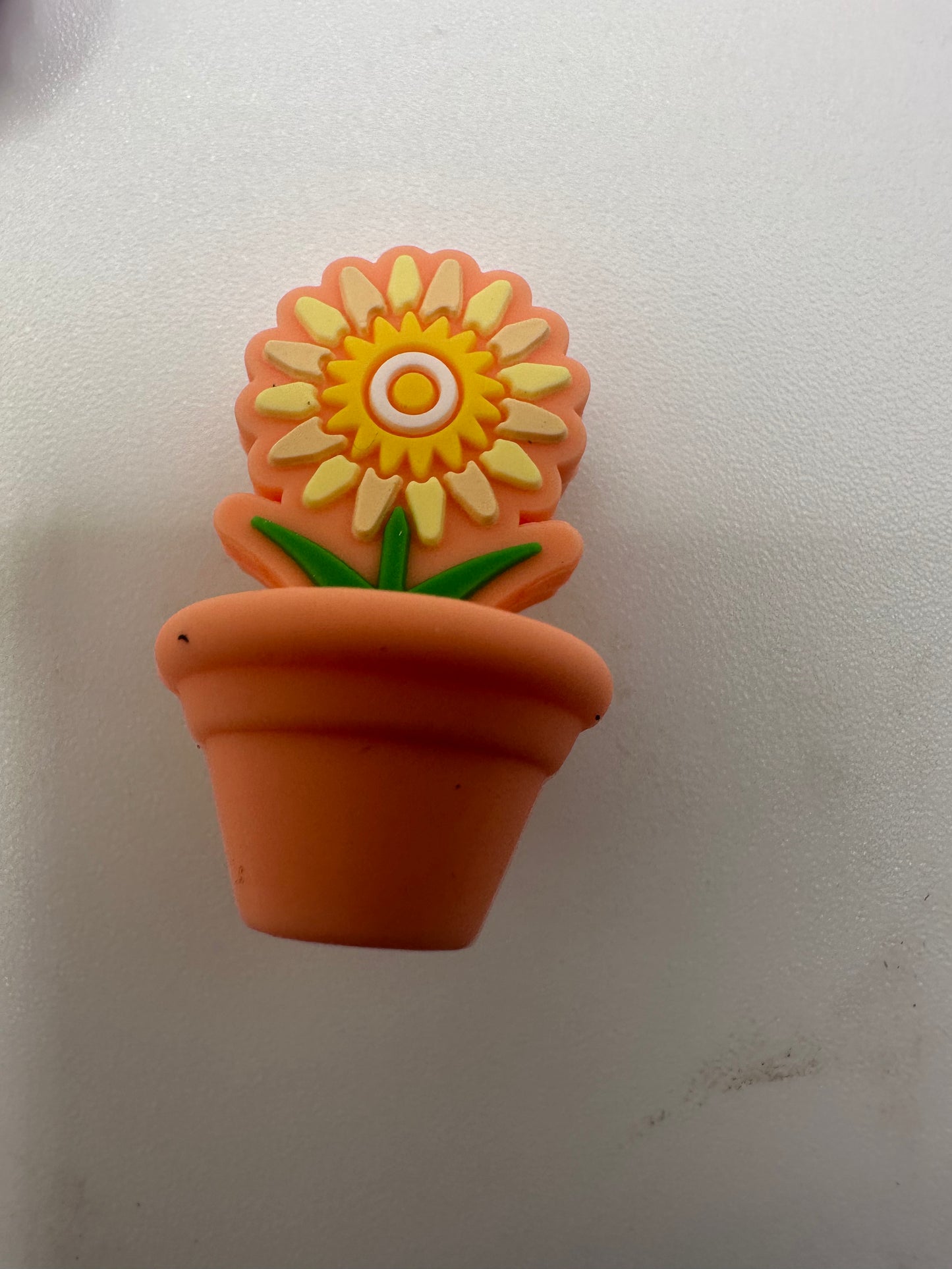 sunflower in a pot 3d focal bead