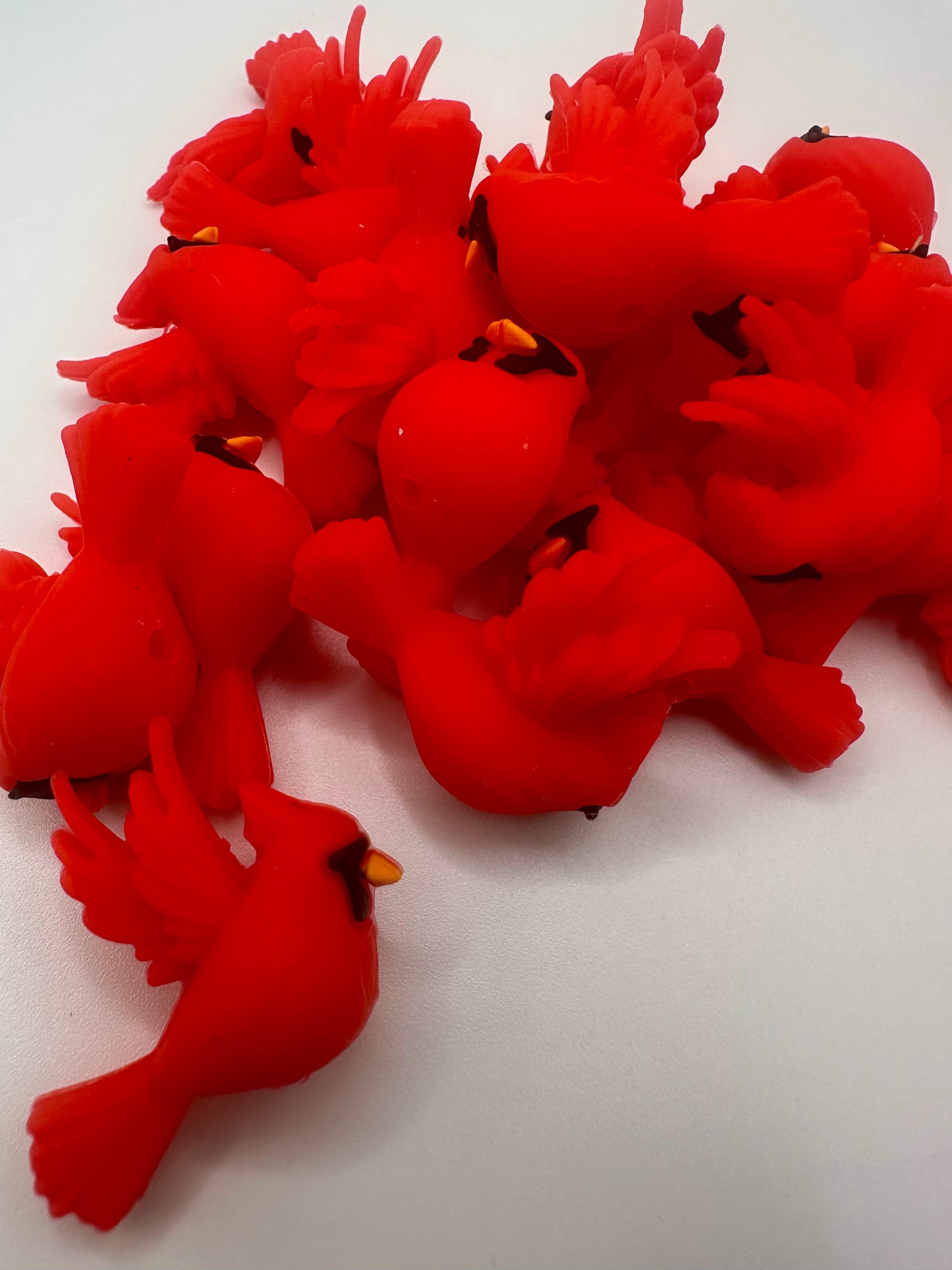 3d cardinal focal bead