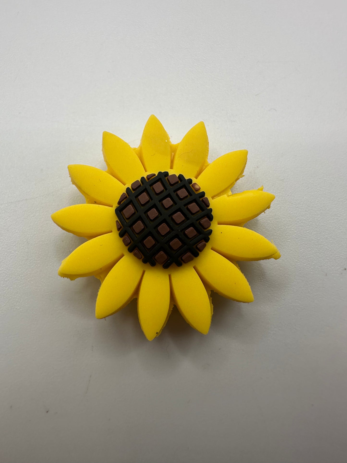 Flowers and peace silicone focal bead