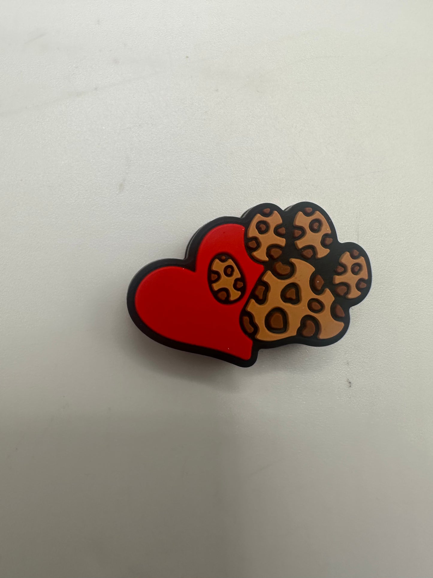 dog mom and dog paw focal bead
