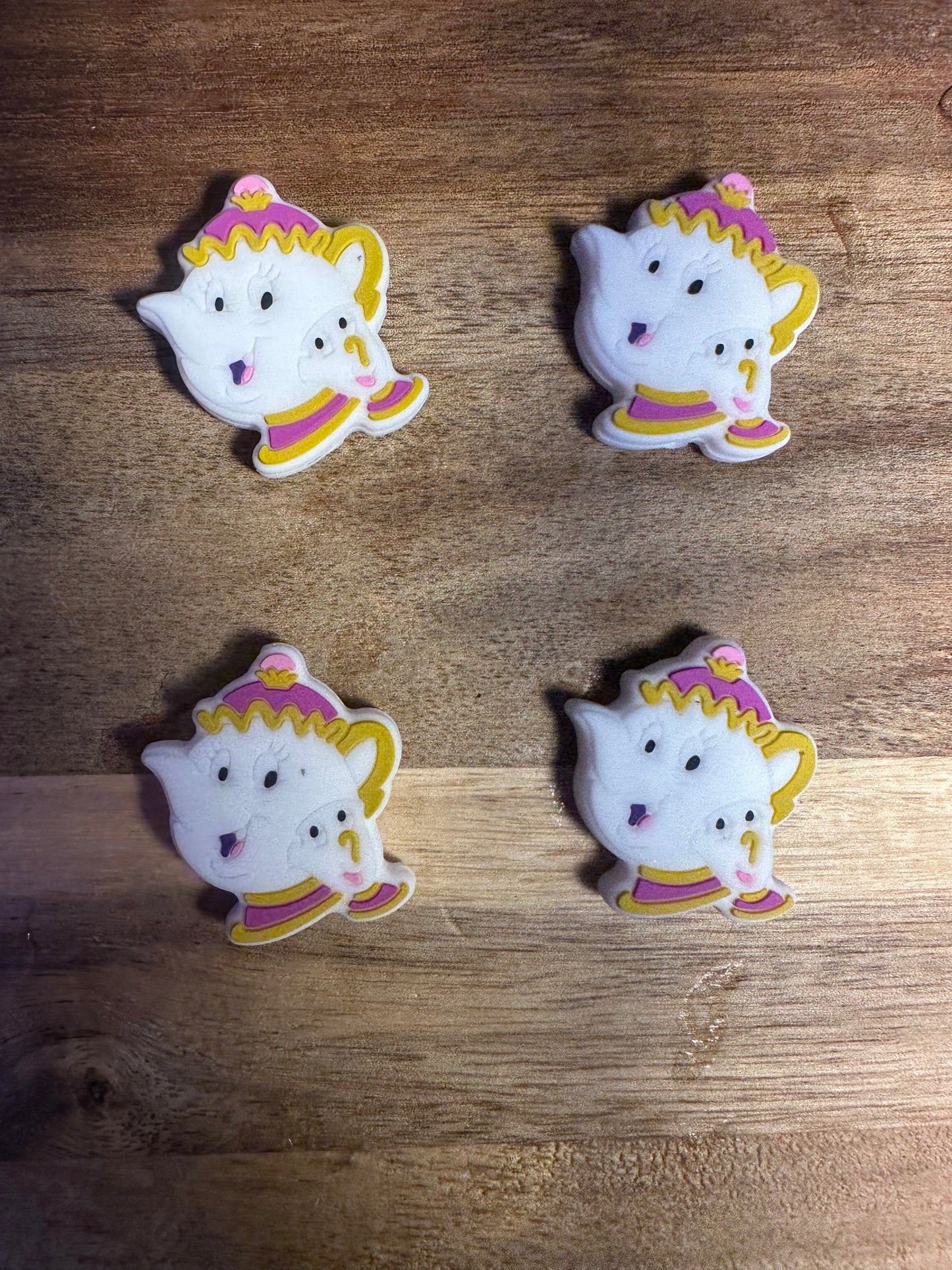 tea cup and tea pot silicone focal bead