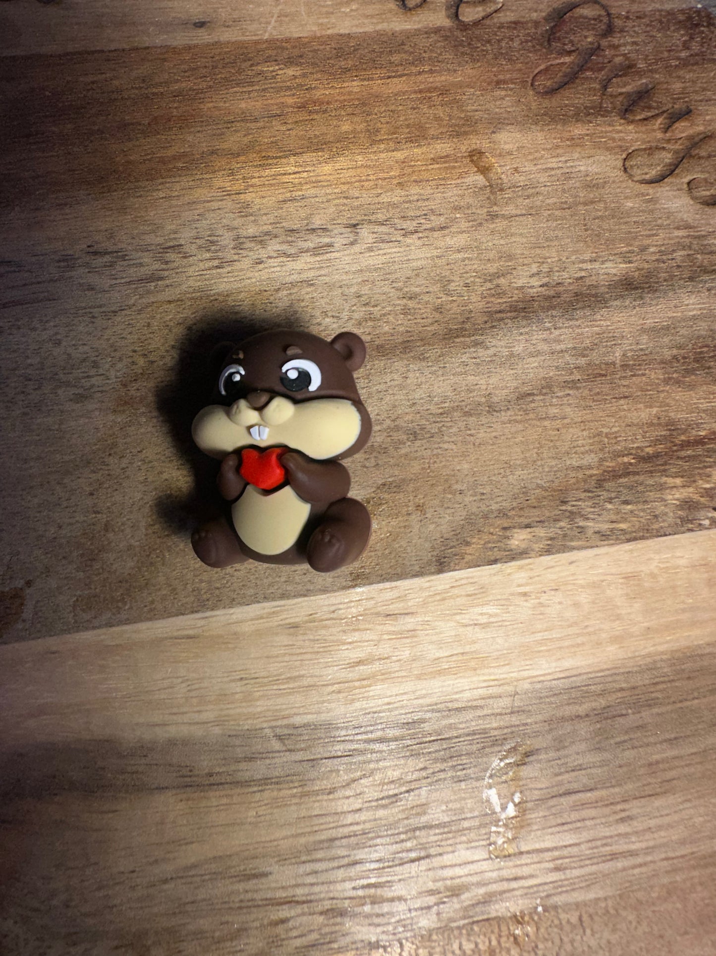 Beaver 3d silicone focal bead