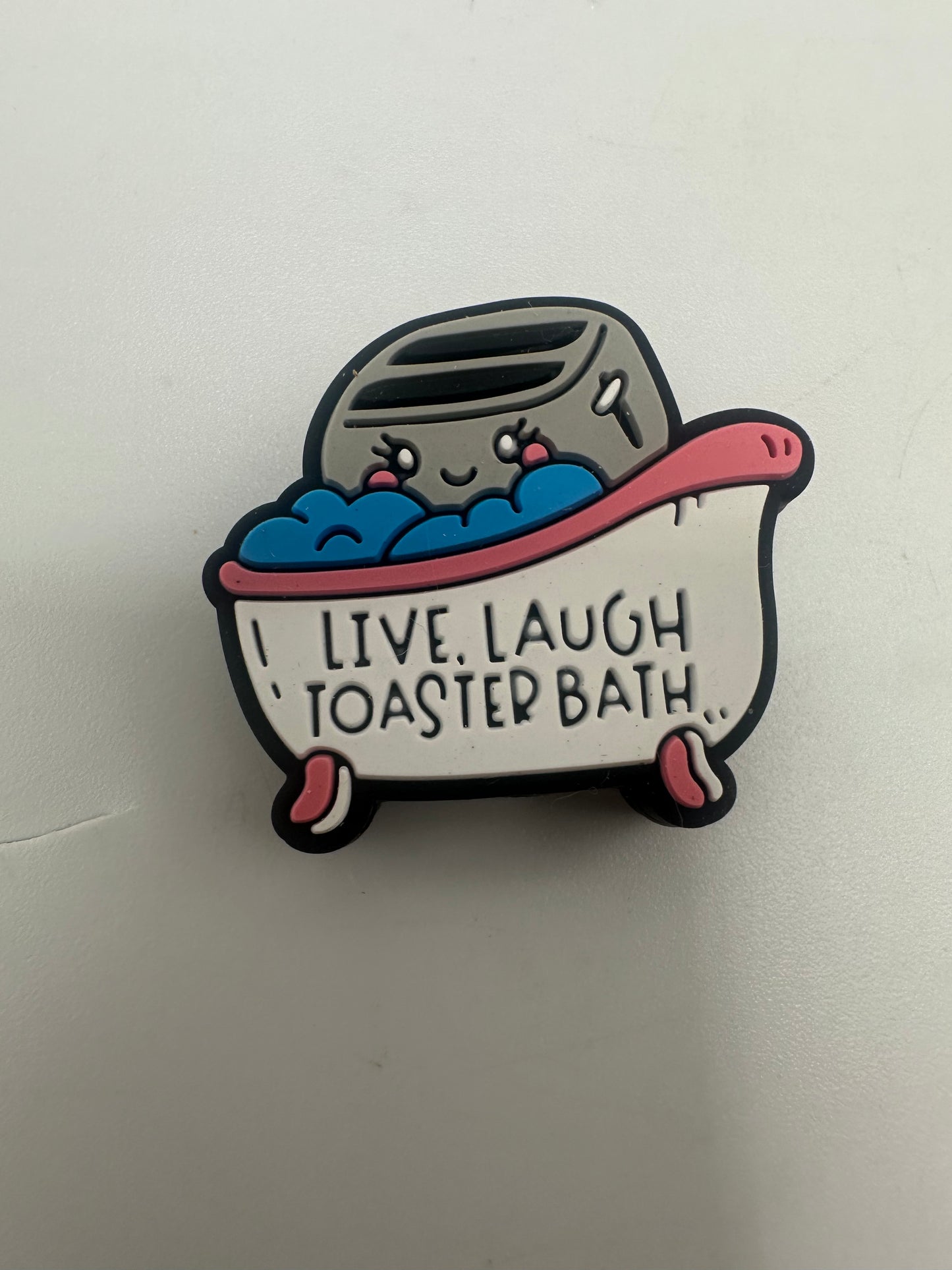 live laugh toaster bath focal bead