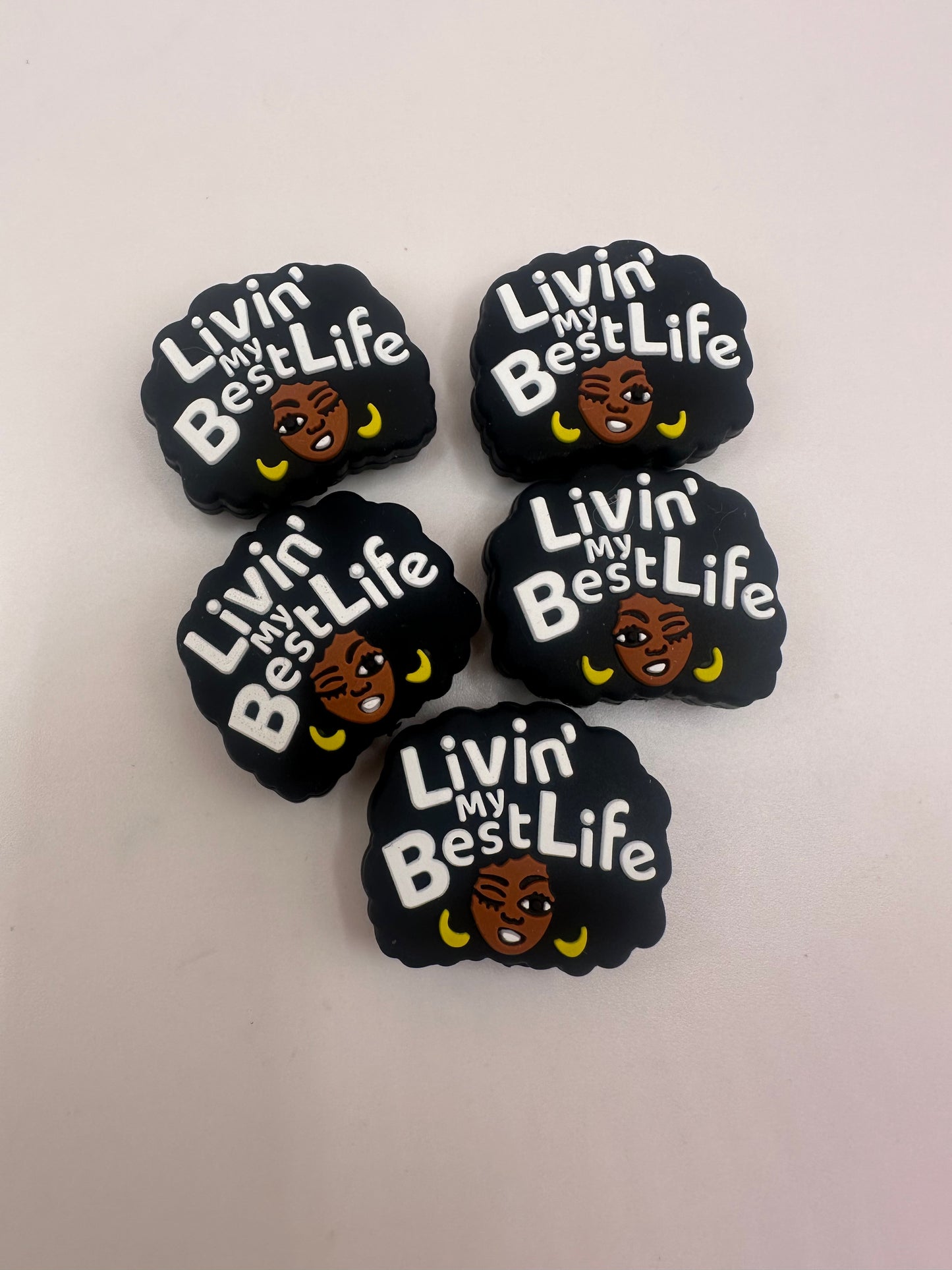 Livin my best life focal bead