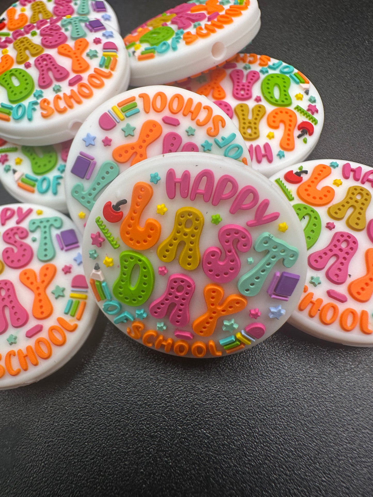 Last day of school focal bead
