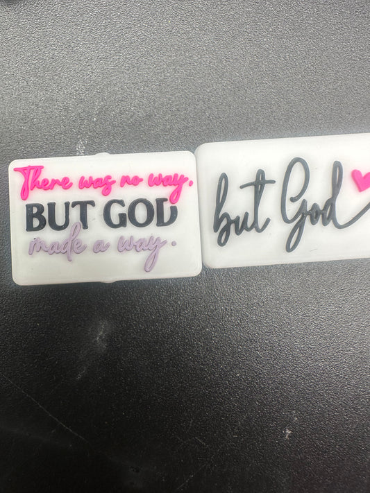 God 2 sided focal bead.  There was no way, but God made a way.  But God
