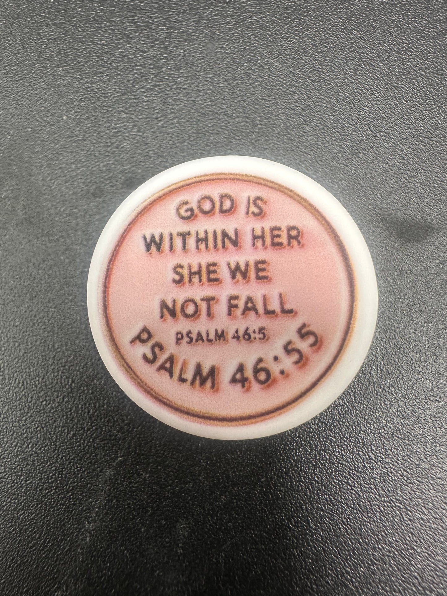 Psalm 46:55 focal bead.  God is within her, she will not fail.