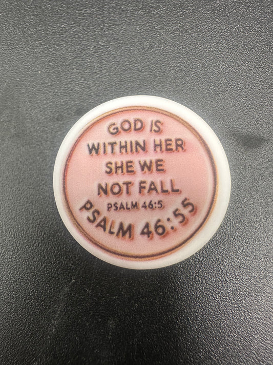 Psalm 46:55 focal bead.  God is within her, she will not fail.