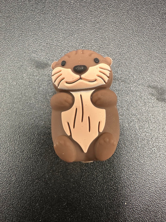 otter, beaver, gopher 3d focal bead