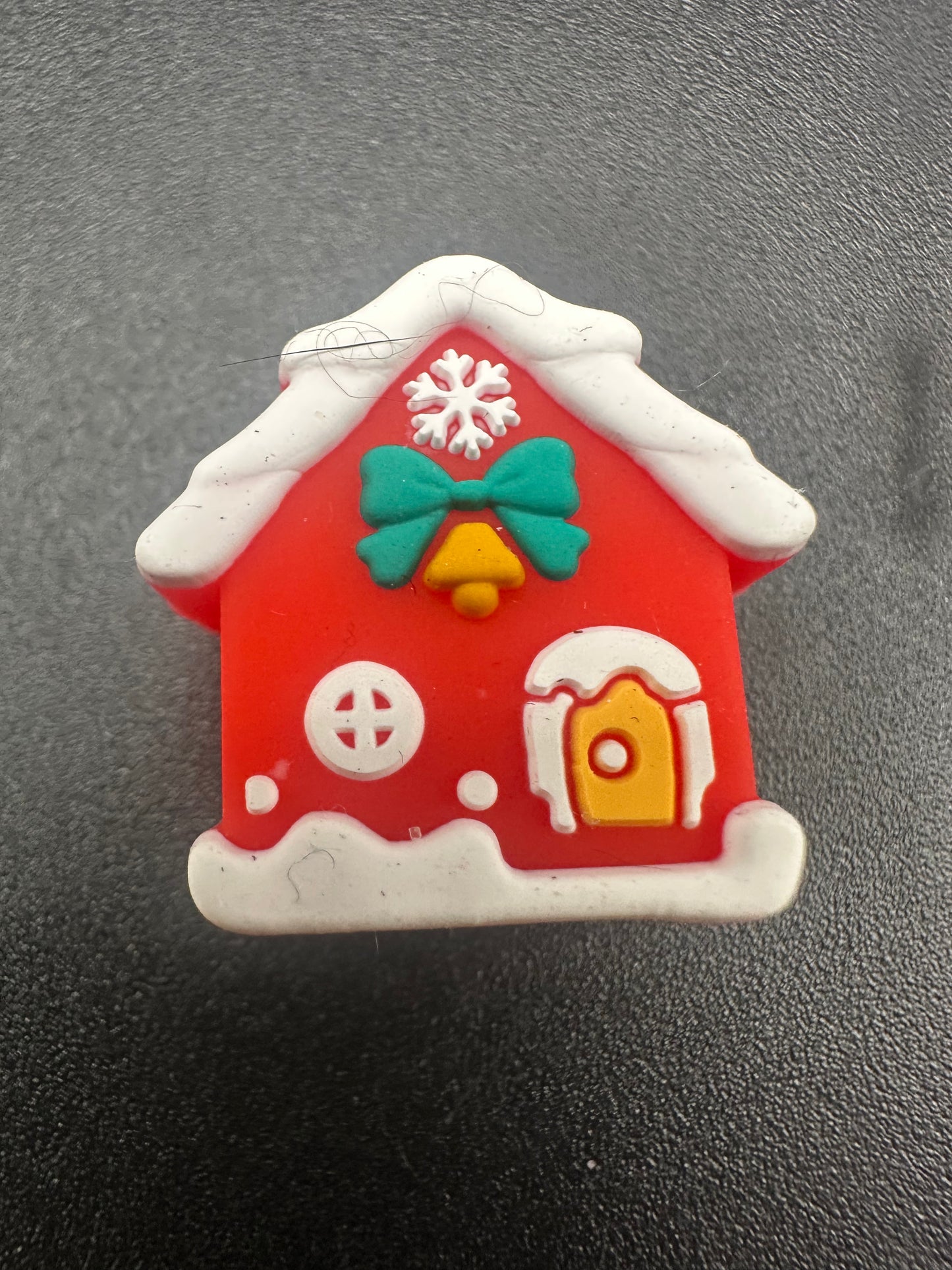 gingerbread house silicone focal bead 3D