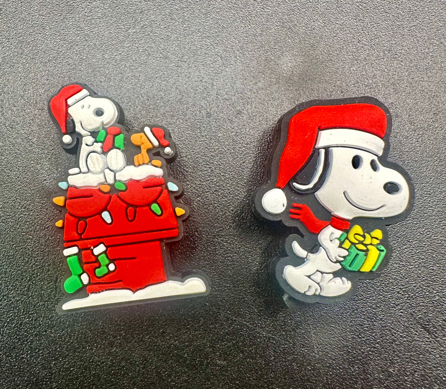 peanut dog Christmas focal beads