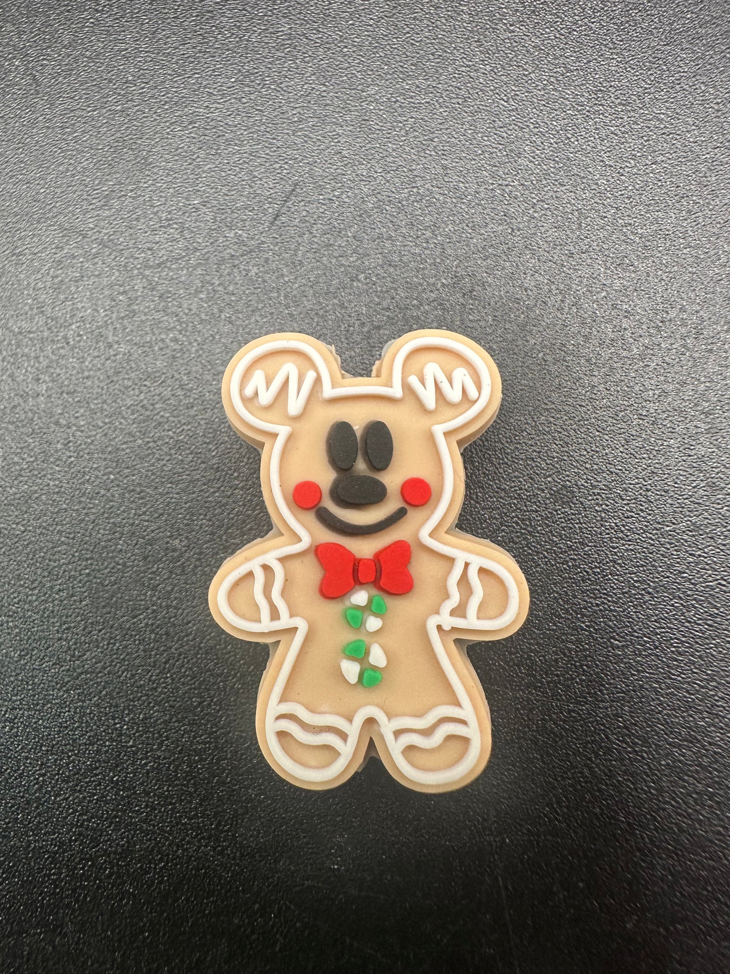 mouse gingerbread man Christmas focal bead