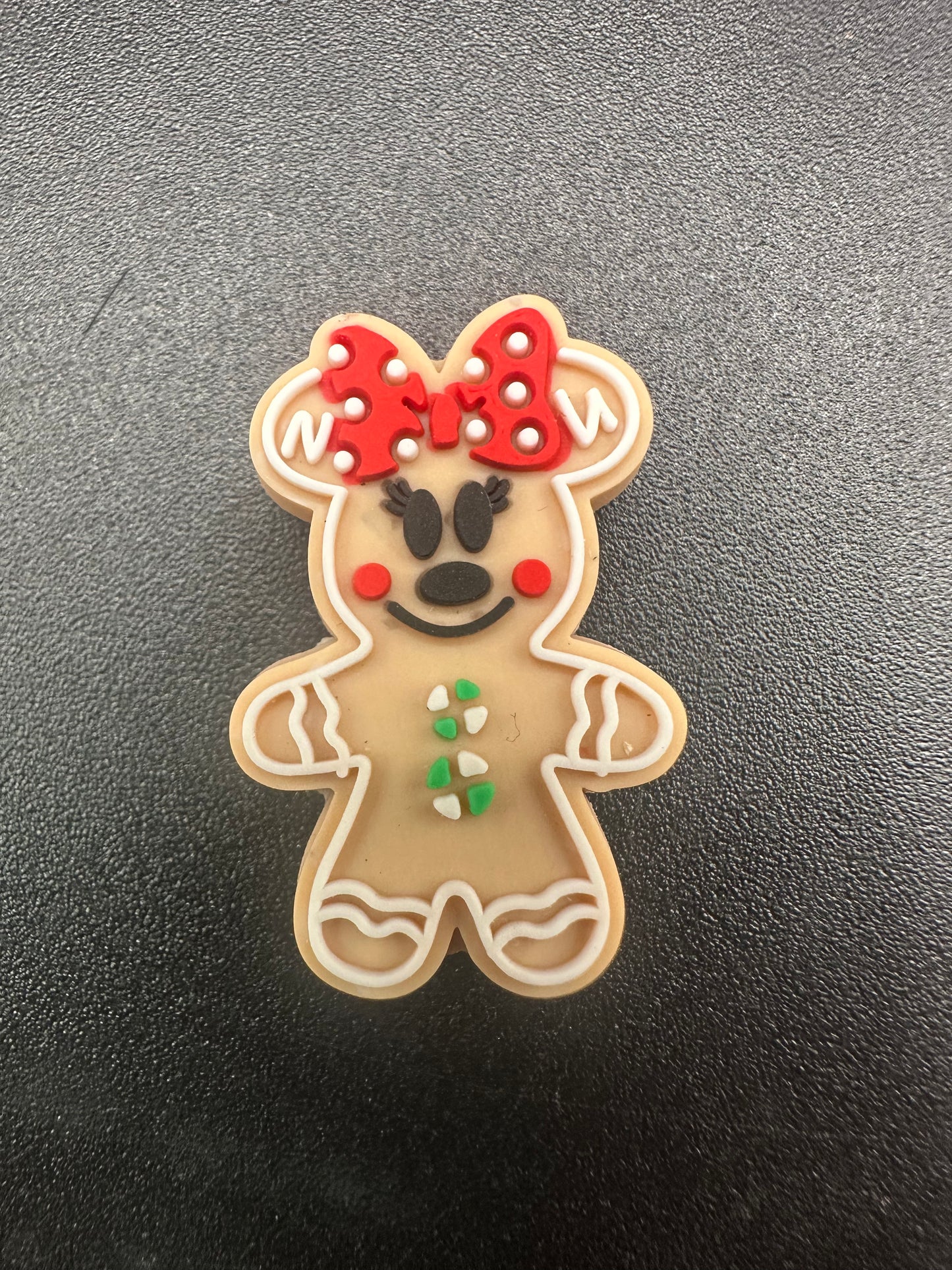 mouse gingerbread man Christmas focal bead