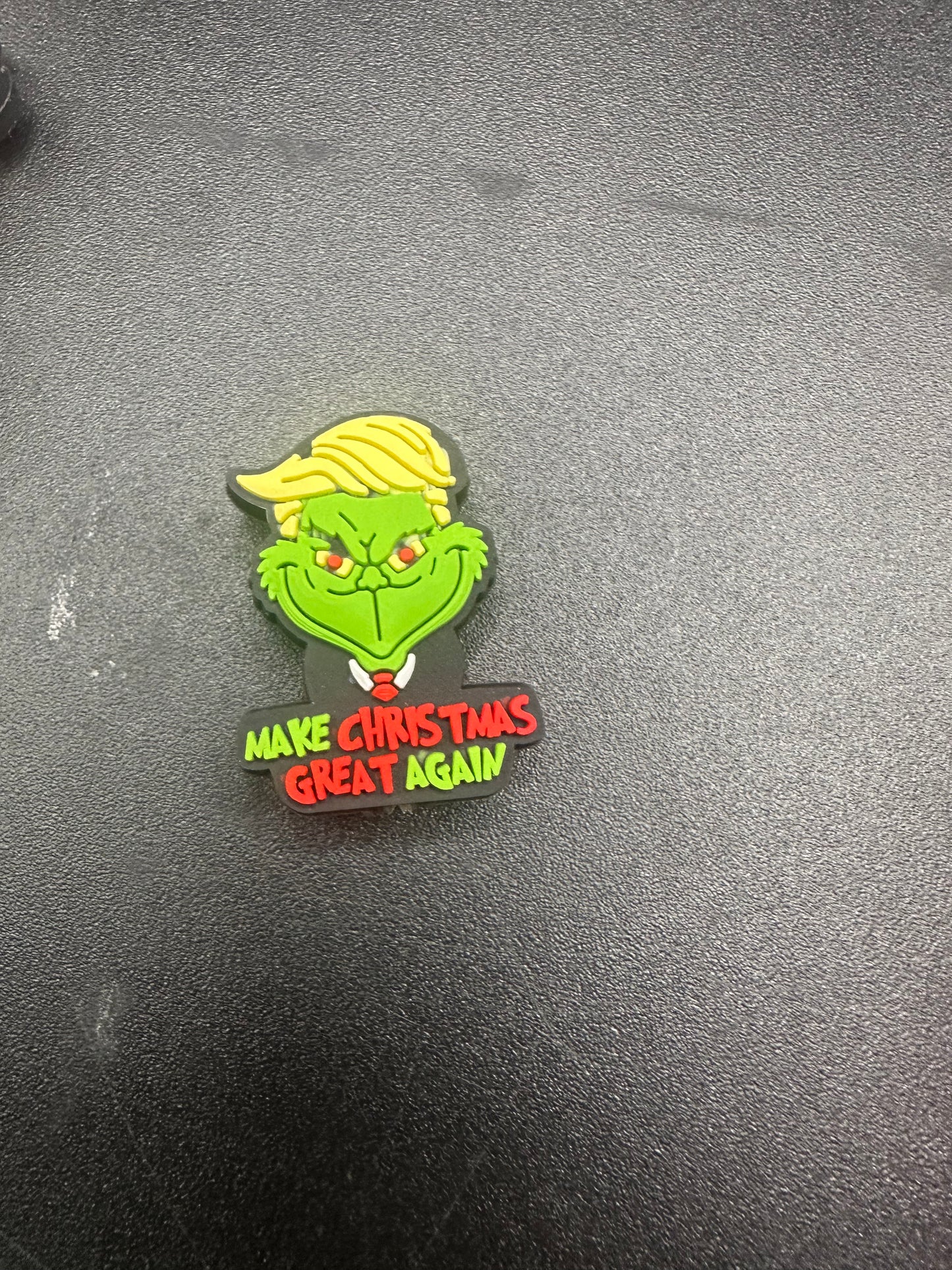 green guy Christmas focal beads