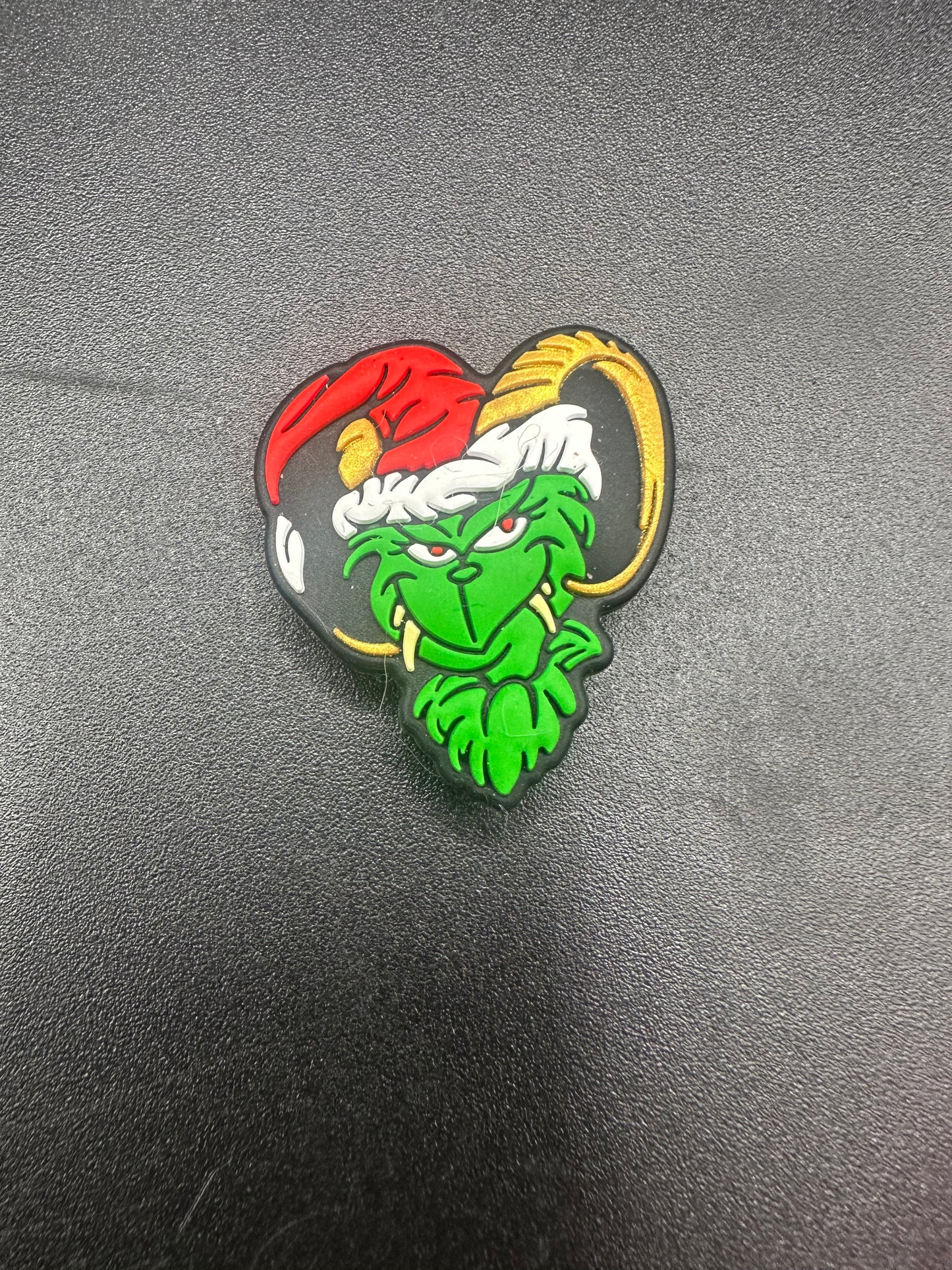 green guy Christmas focal beads