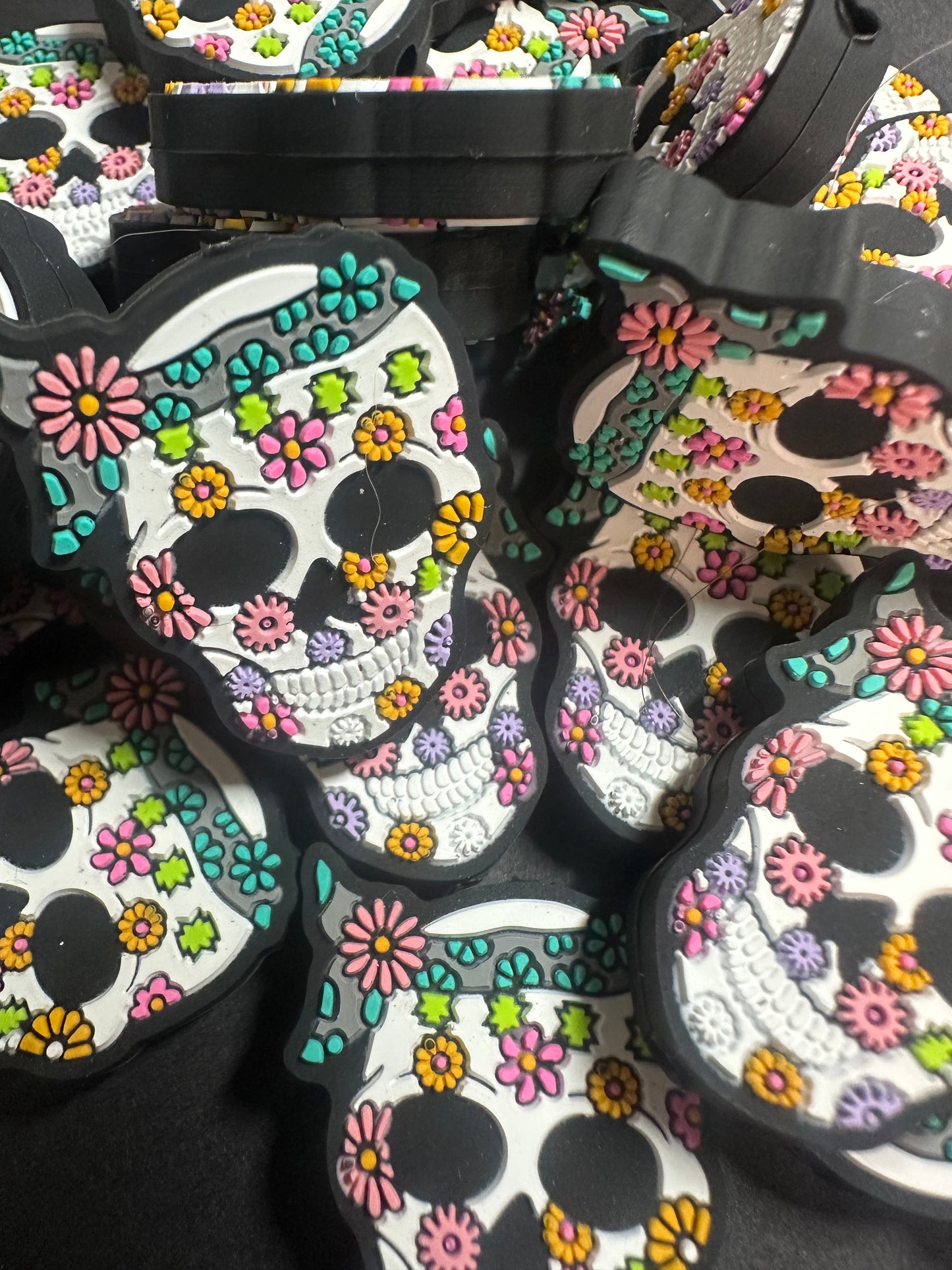 sugar skull focal bead